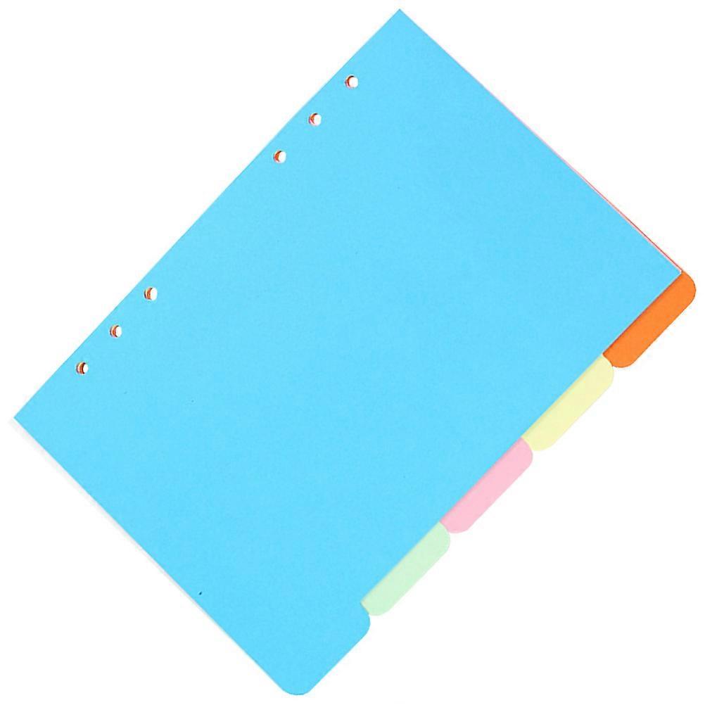 5pcs Colorful Refill Paper Dividers for Loose Leaf Binders – Easy to Use Organization for School, Office, Students, and Professionals