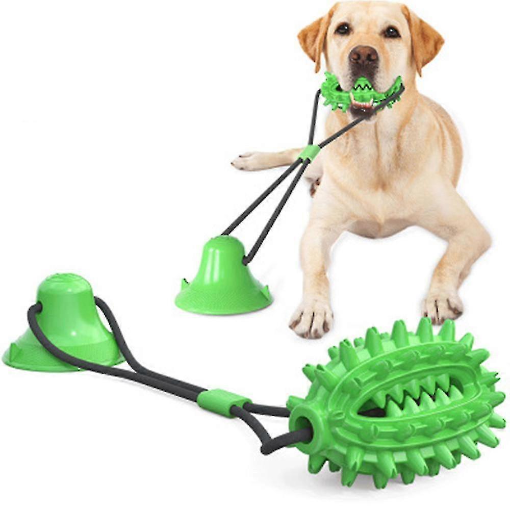 Chew Toys for Dogs with Bell, Suction Cup Teething Ropes Suitable for Small and Large Dogs, Training Treats Toy, Design 4