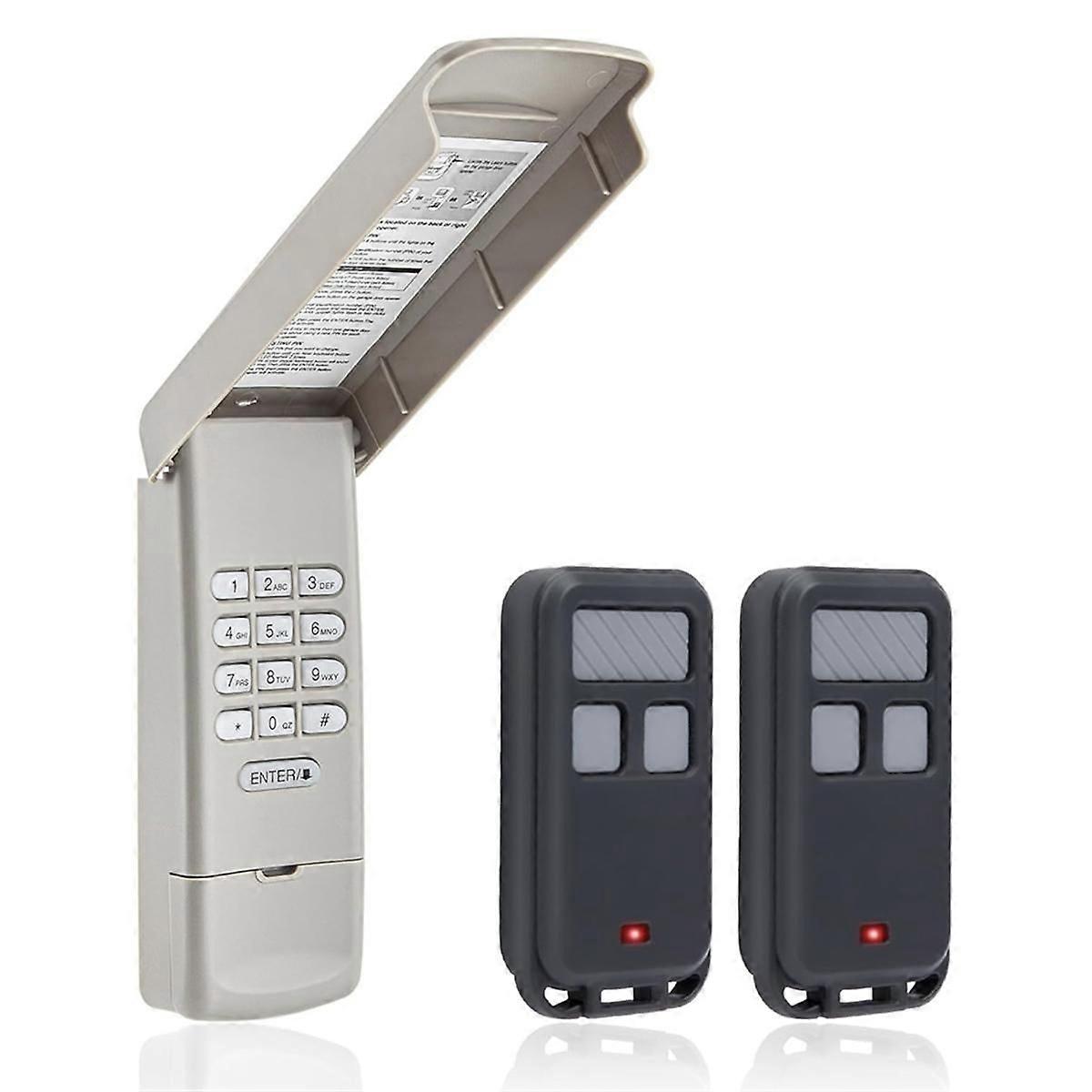 Garage Door Opener Keypad with 2pc 890MAX Garage Door Opener Remotes for Openers Keypad