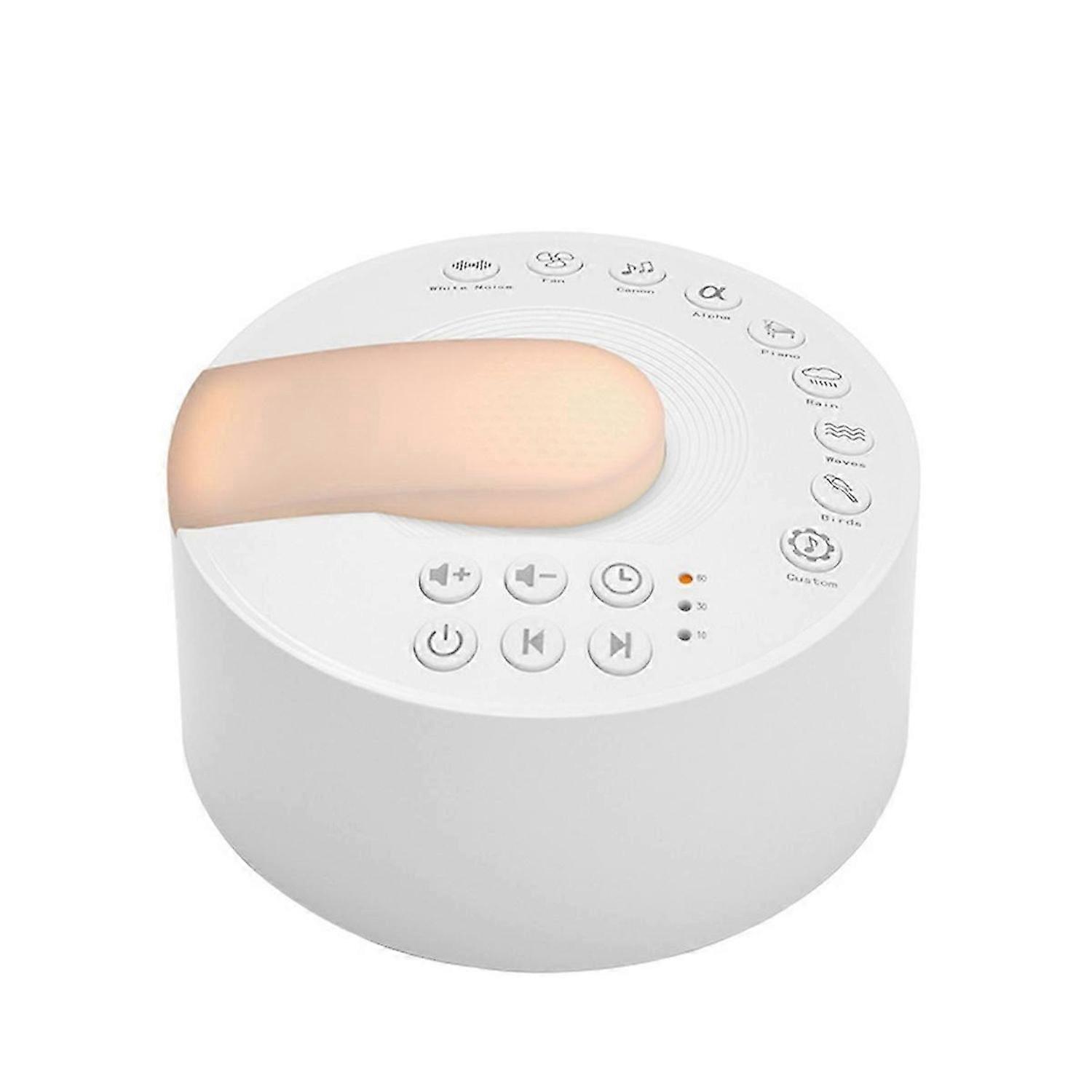 White Noise Machine with Type-C Timed Shutdown Portable Sleep Sound Device for Babies Adults Office