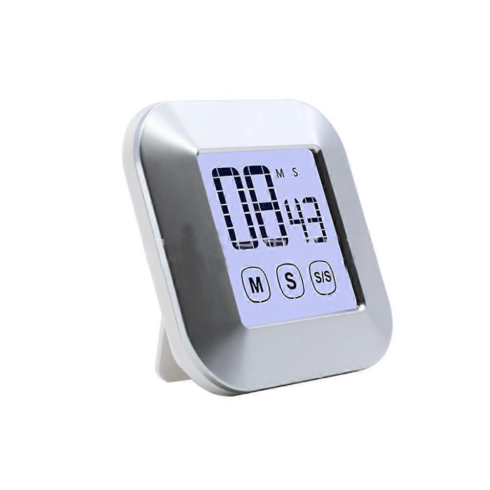 Egg Timer Digital Kitchen Timer Countdown Silver 9.5x9.5x3cm 1Pack
