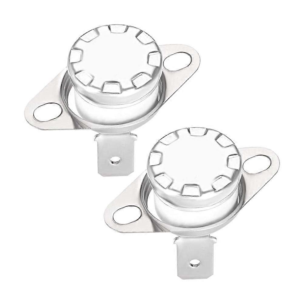 KSD301 Thermostat 2pcs Normally Closed Snap Disc Temperature Switch 160°C/320°F Silver Ceramic Metal