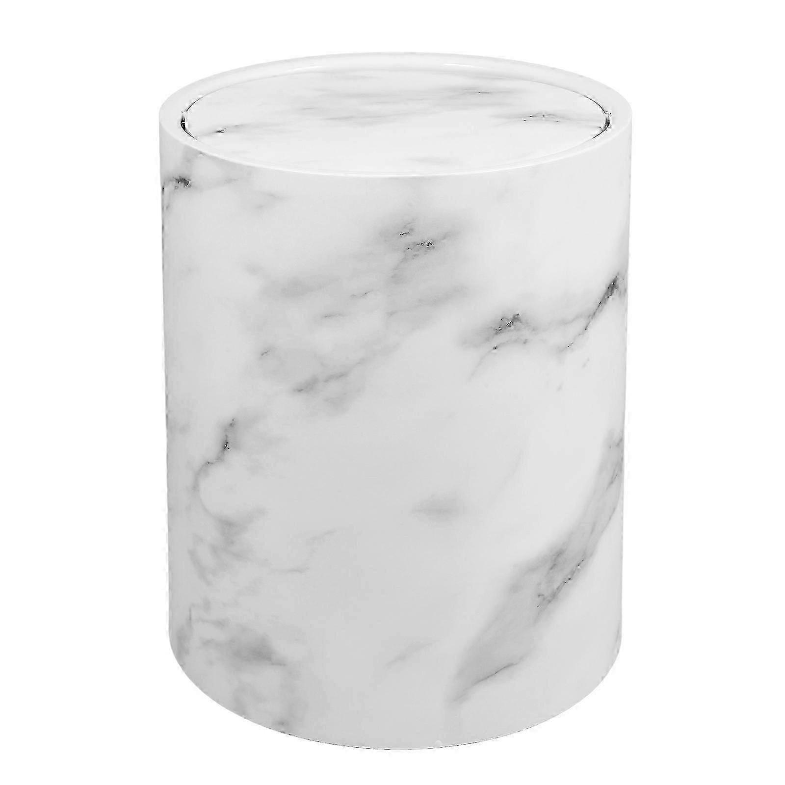 Swing Lid Kitchen Bin Trash Bucket Imitation Marbling Waste Can