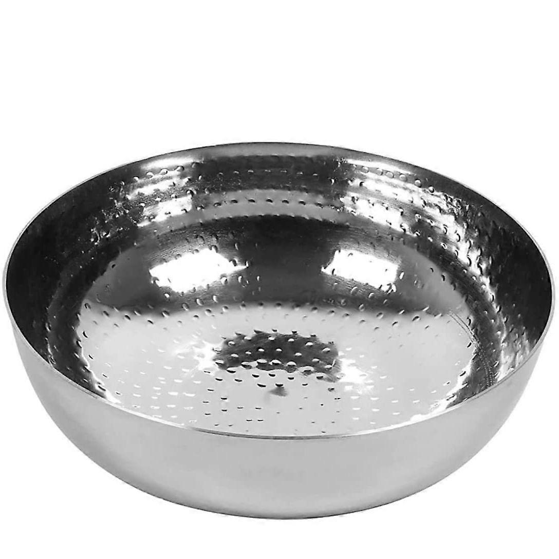 Sandwich Bottom Heavy Guage Stainless Steel Hammered Tasla, Without Handle Kadhai Cookware(1500 ML)