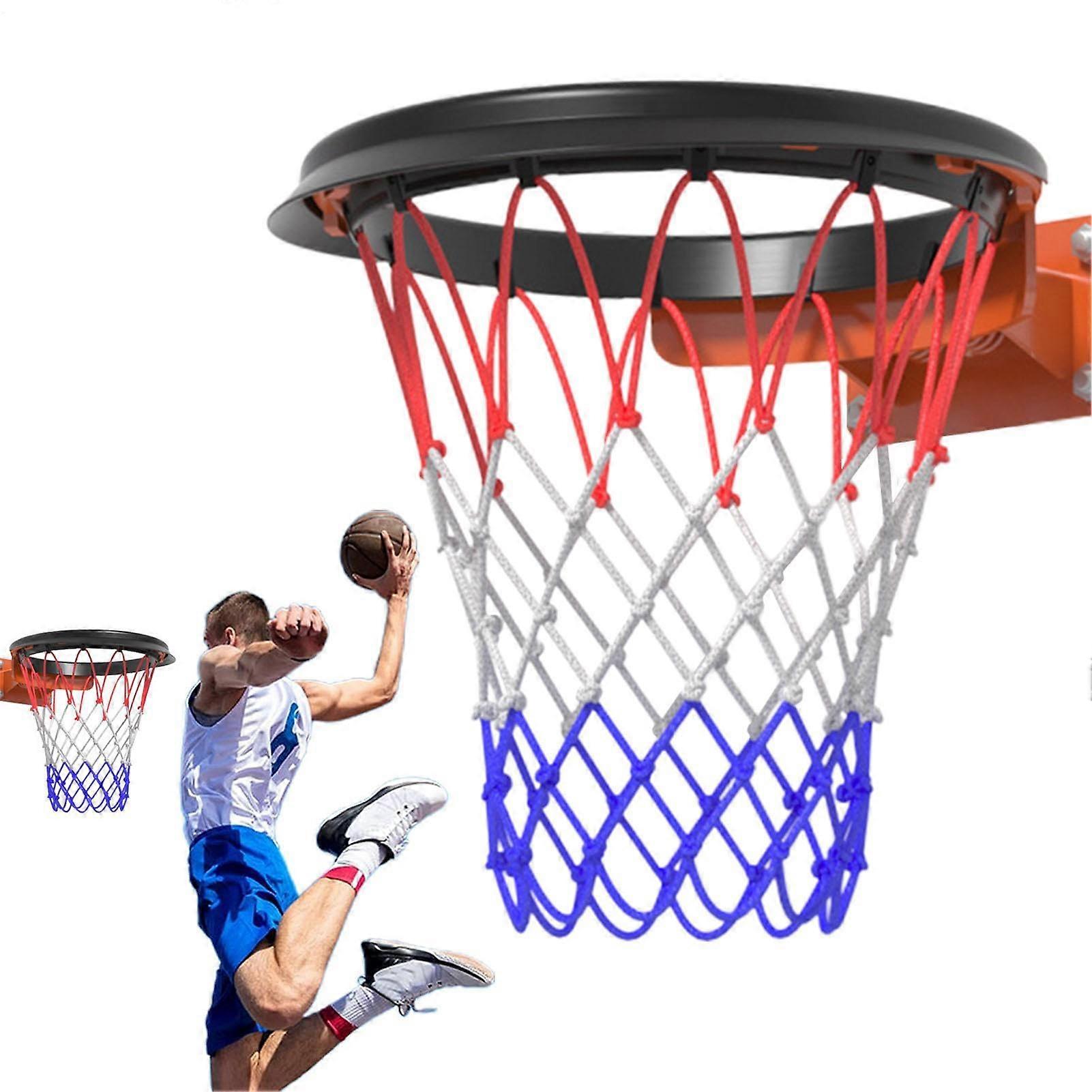 Portable basketball net for outdoor play, TPU basketball hoop frame is easy to remove, transport, and install.