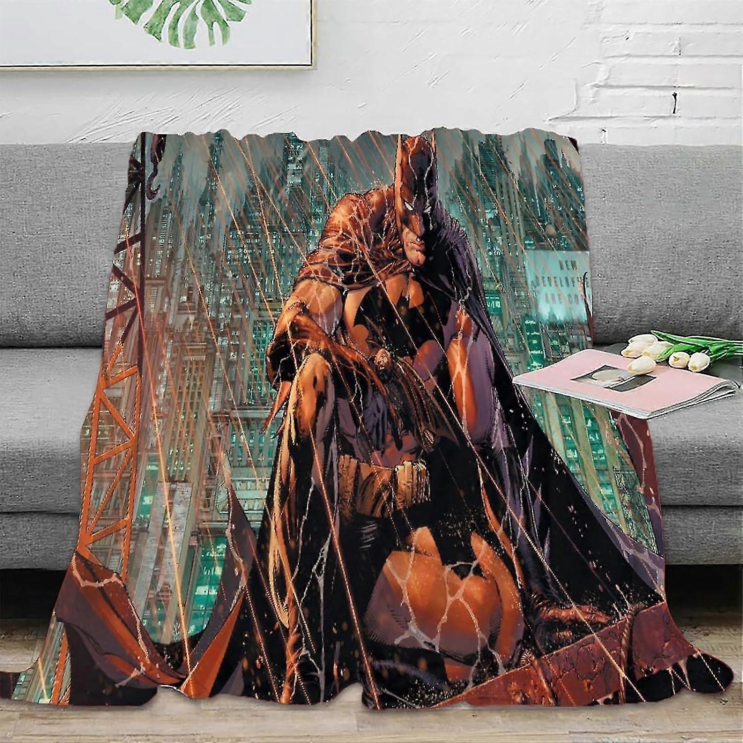 Superhero Plush Blanket 3D Printed Flannel Throw Blanket Fluffy Warm Fleece Blanket Soft Blankets for Kids and Adults Cozy Blanket