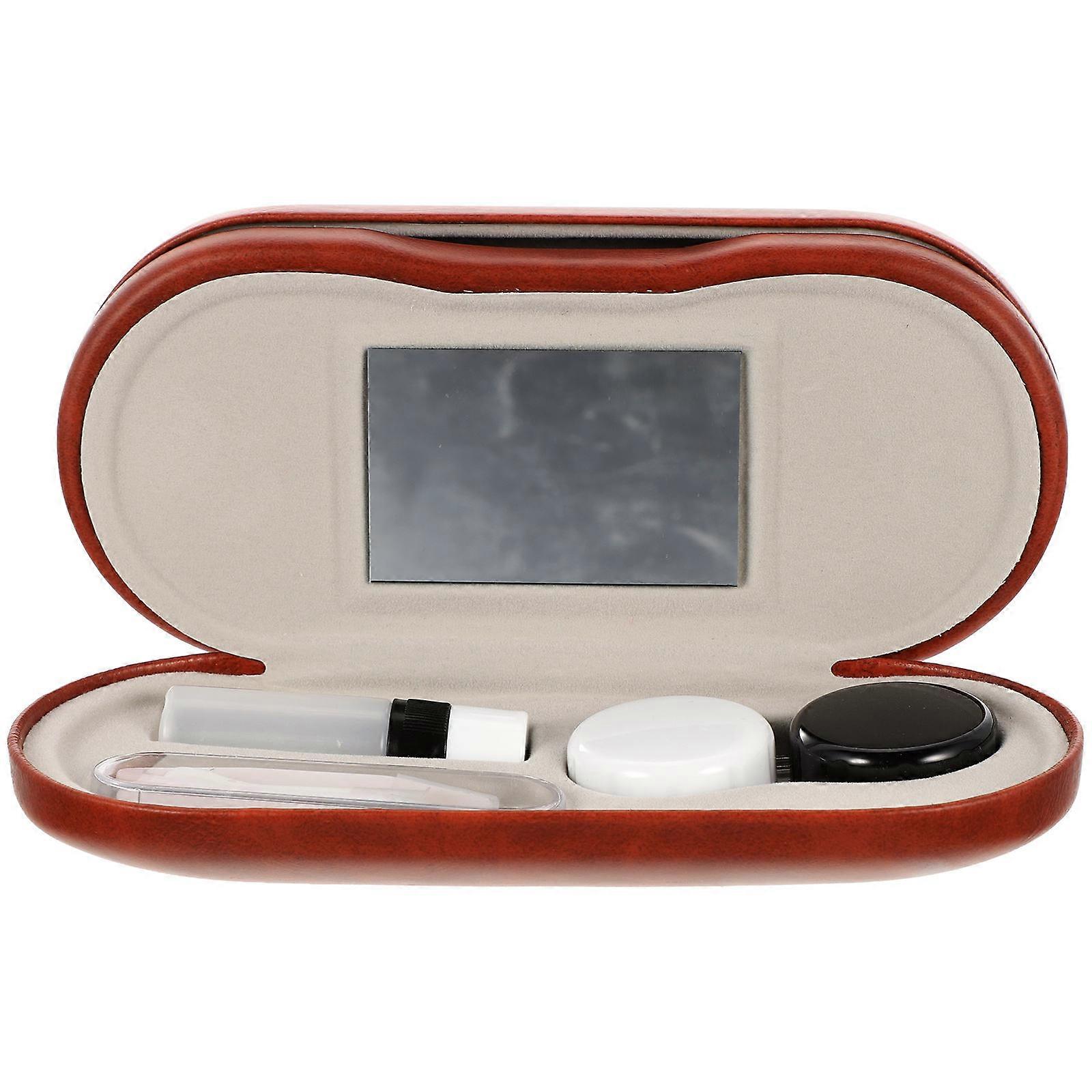 Travel Glasses Storage Box Wear-Resistant Eyeglass Case Multipurpose Two-In-One Design 16.5X7X5CM Eyewear 1Pack