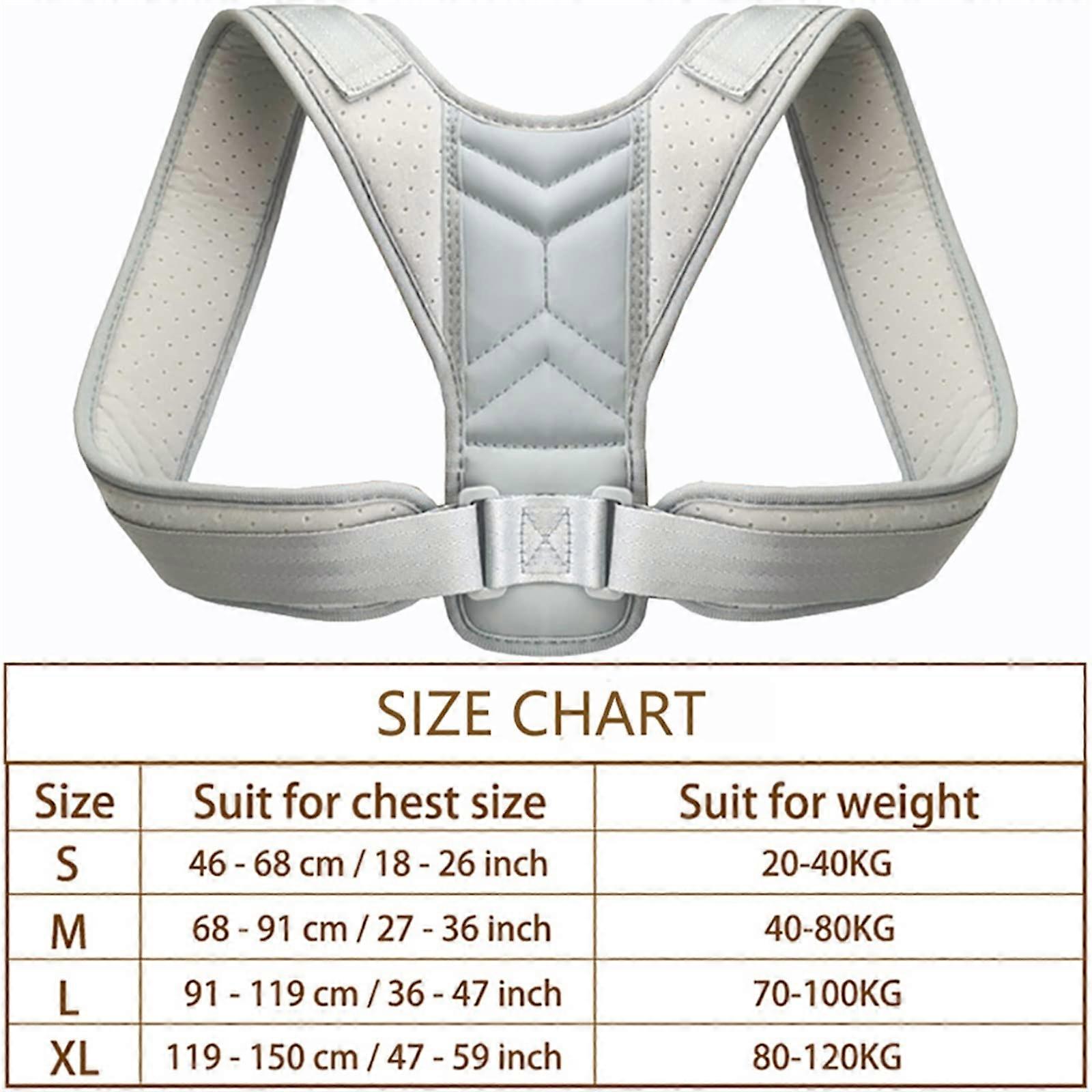 Posture Corrector Spine Support Brace for Back and Shoulders, Adjustable Humpback Relief, Type B-03 XL, Type C-01 XL