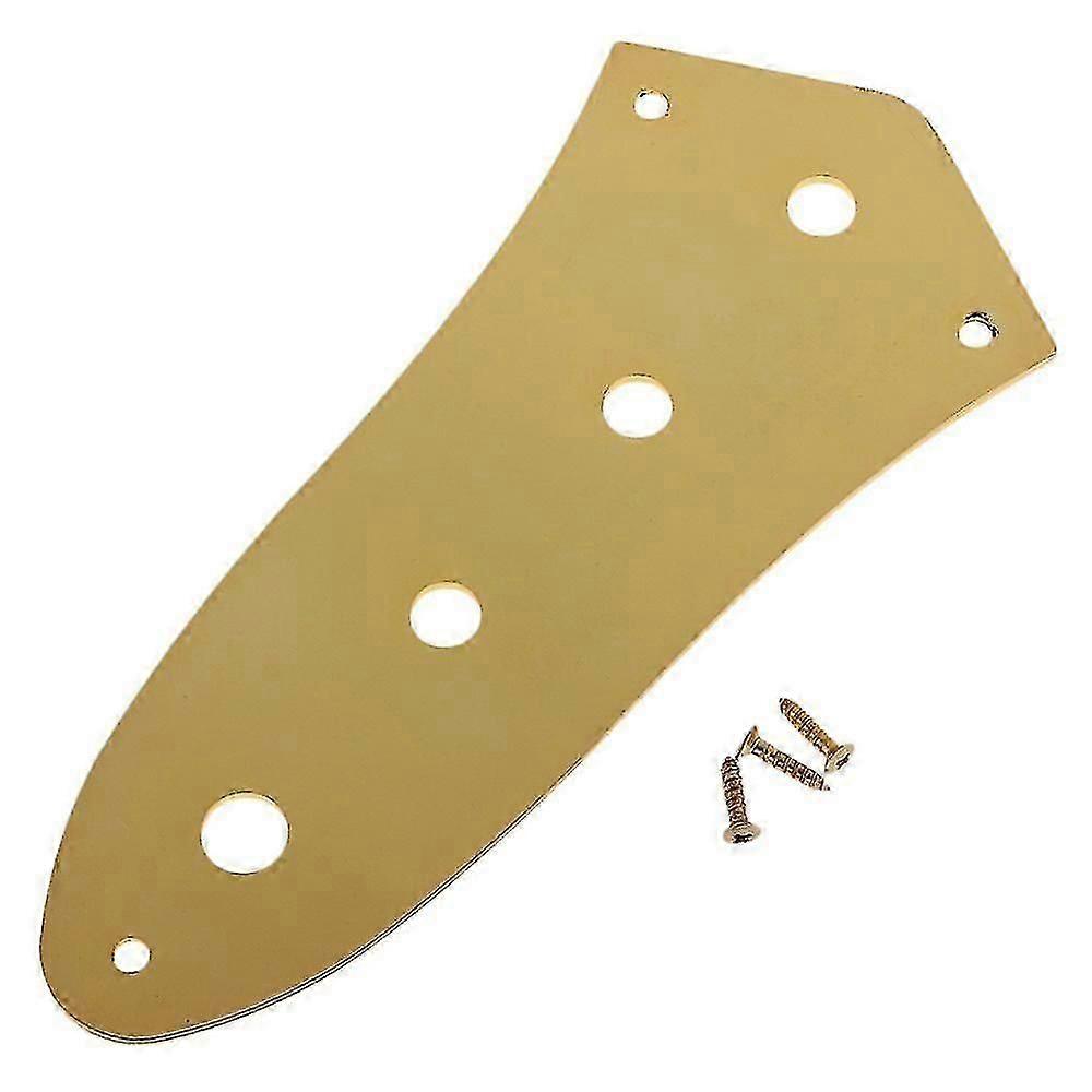 Golden 4-hole Metal Control Plate for Jazz Bass JB Loaded Parts