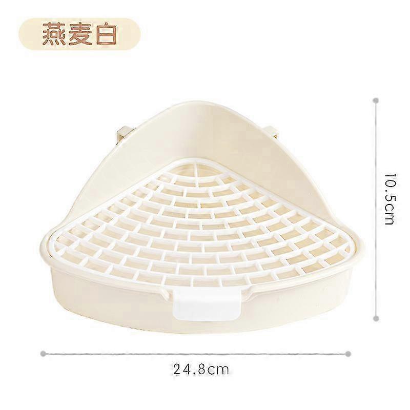 Newly upgraded high-capacity non-stuck feces and urine triangular toilet small pet mini urinal chinchilla rabbit potty poop pot White (Single color 81