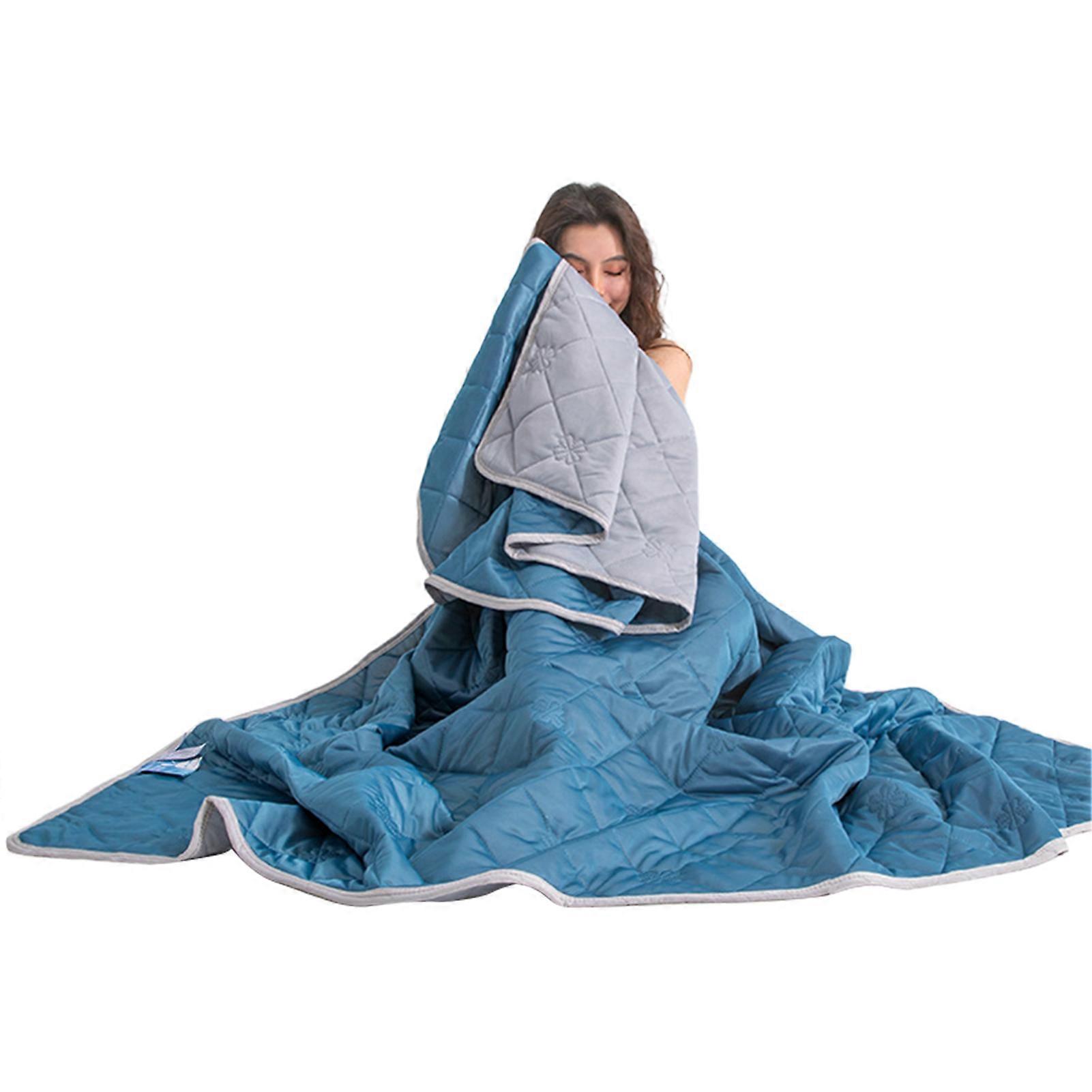 Ice Silk Cooling Blanket for Hot Sleepers - Lightweight, Breathable Summer Throw for Home, Office, Bedroom, and Sofa