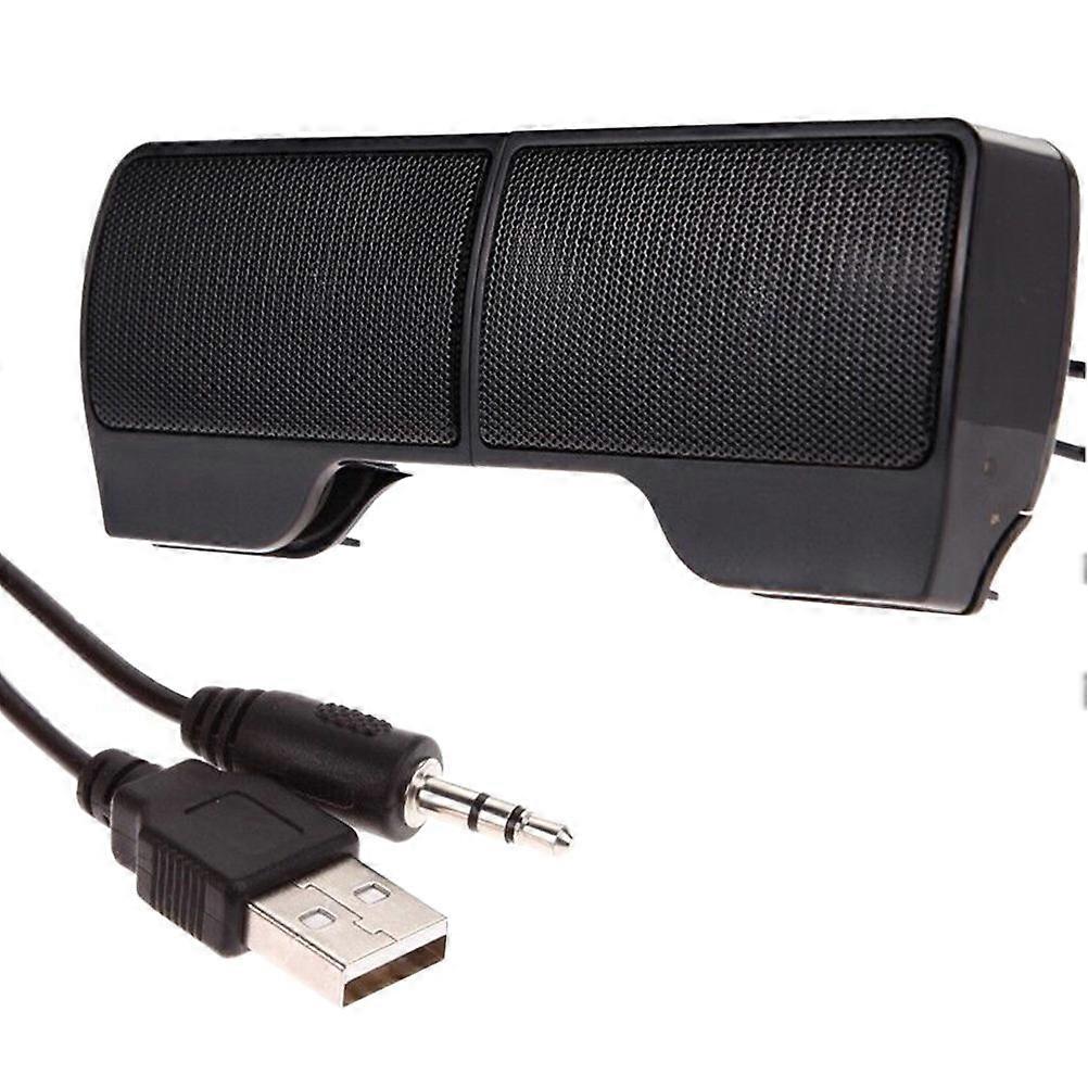 USB Clip On Speaker for Computer Monitors – Compact Office Audio Box with Volume Control, Plug and Play Compatibility for Laptops, Phones, and Music