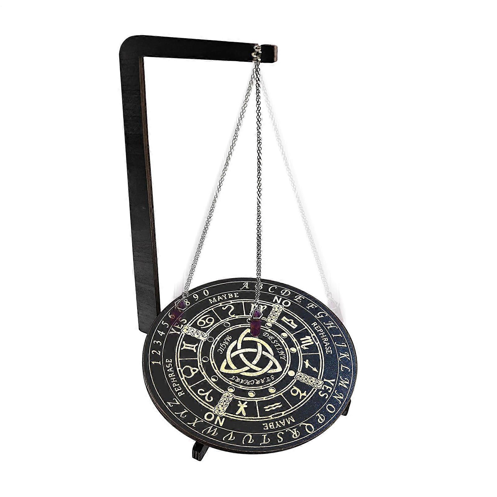 Pendulum Holder Stand - Pendulum Divination Board Set, Metaphysical Witch Tools for Meditation, Tarot Reading, Spiritual Cleansing