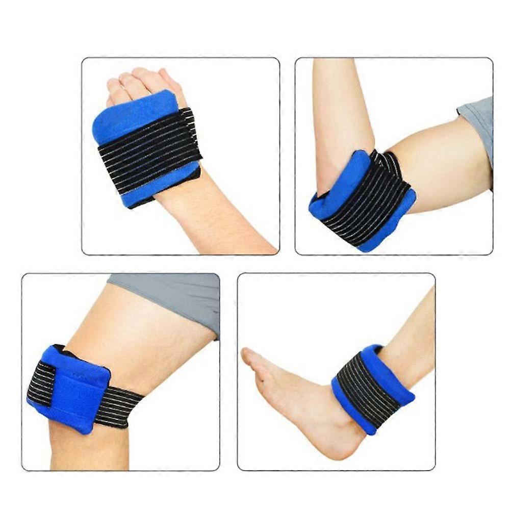Flexible Reusable Cold Pack Ice Wrap for Headache, Elbow, Ankle, Knee Relief   Multi Functional PE Ice Compress with Elastic Bands