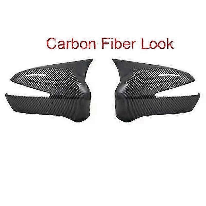 2pcs Side RearView Mirror Cover Caps Trim Gloss Black Carbon Fiber Fit For Fit For Honda Civic 8th 2006 2007 2008 2009 2010 2011