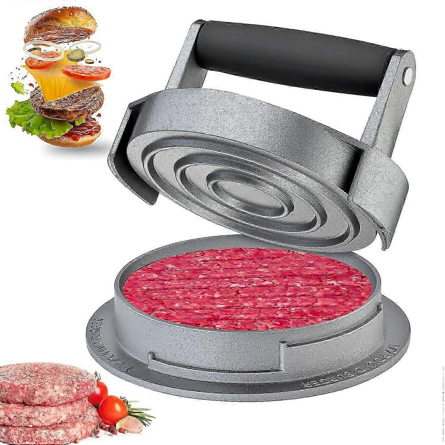Burger press, cast aluminium burger press, hamburger patty, meat press, 13.5cm, quality kitchen tool