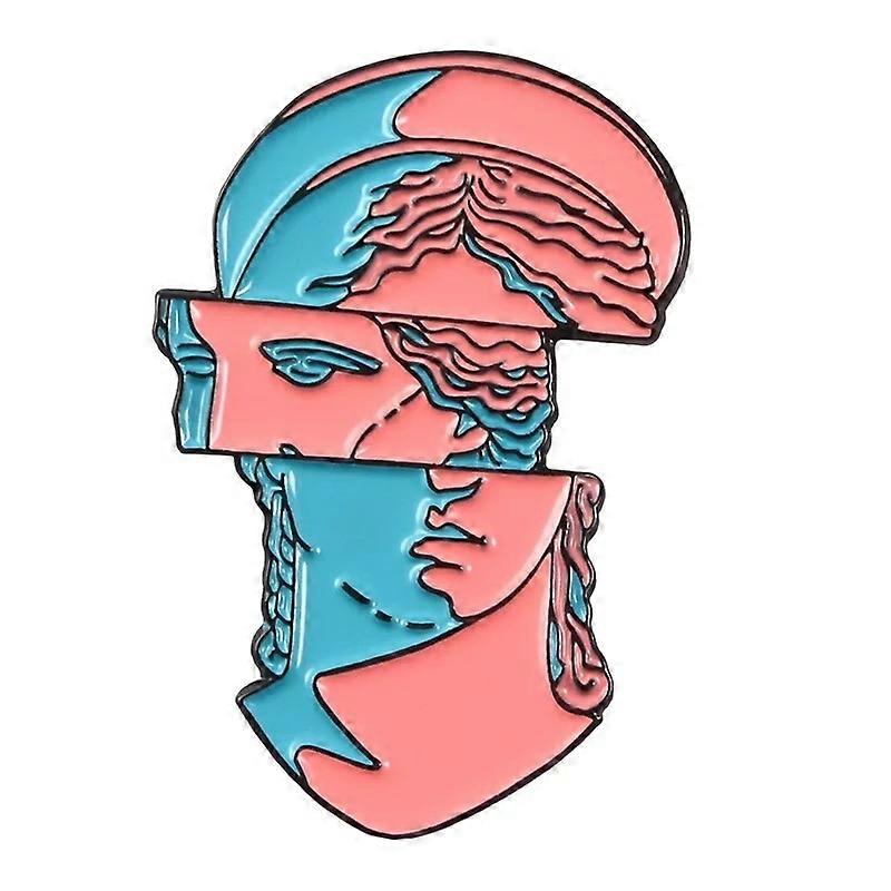 Enamel Brooch Pin - Creative Art Badge - Chic Denim Accessories