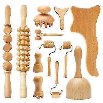 12 In 1 Maderoterapia Kit Houttherapie Massage Tool Anti-cellulitis Massager Set