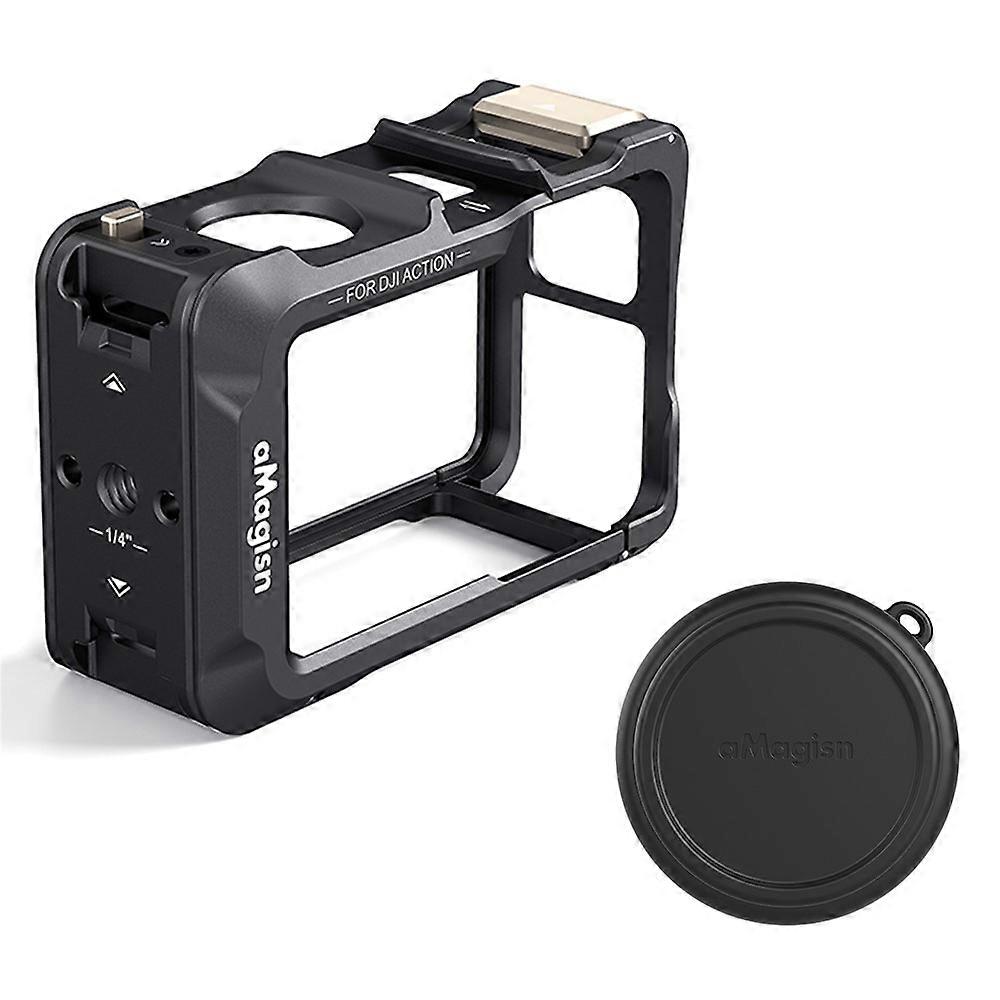 AMAGISN For Compatible For DJI Osmo Action 5 Pro / 4 / 3 Metal Frame Cage Protective Case Sports Camera Accessory