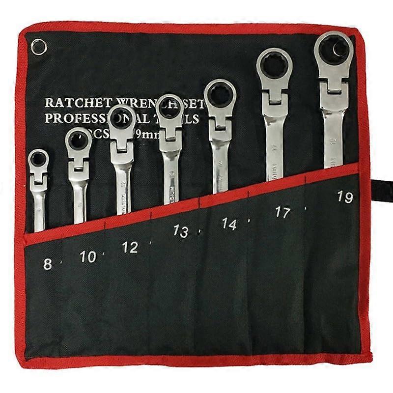 Spanner Set Spanner Ratchet Wrench Multifunction Wrench Set Car Tools Wrench Set Machine Tool Master Wrench Torque Wrench Socket Wrench 7p