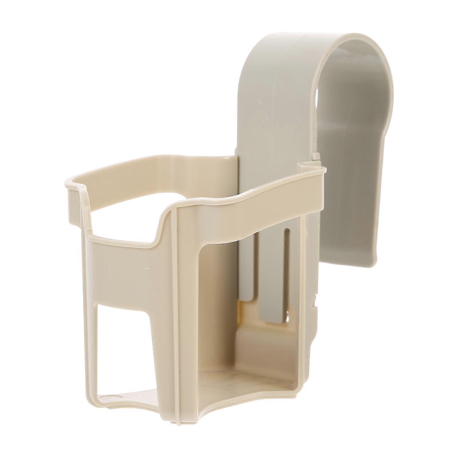 Grey Poolside Cup Holder Plastic Beverage Rack for Drinks Easy Install Lightweight 5 Count