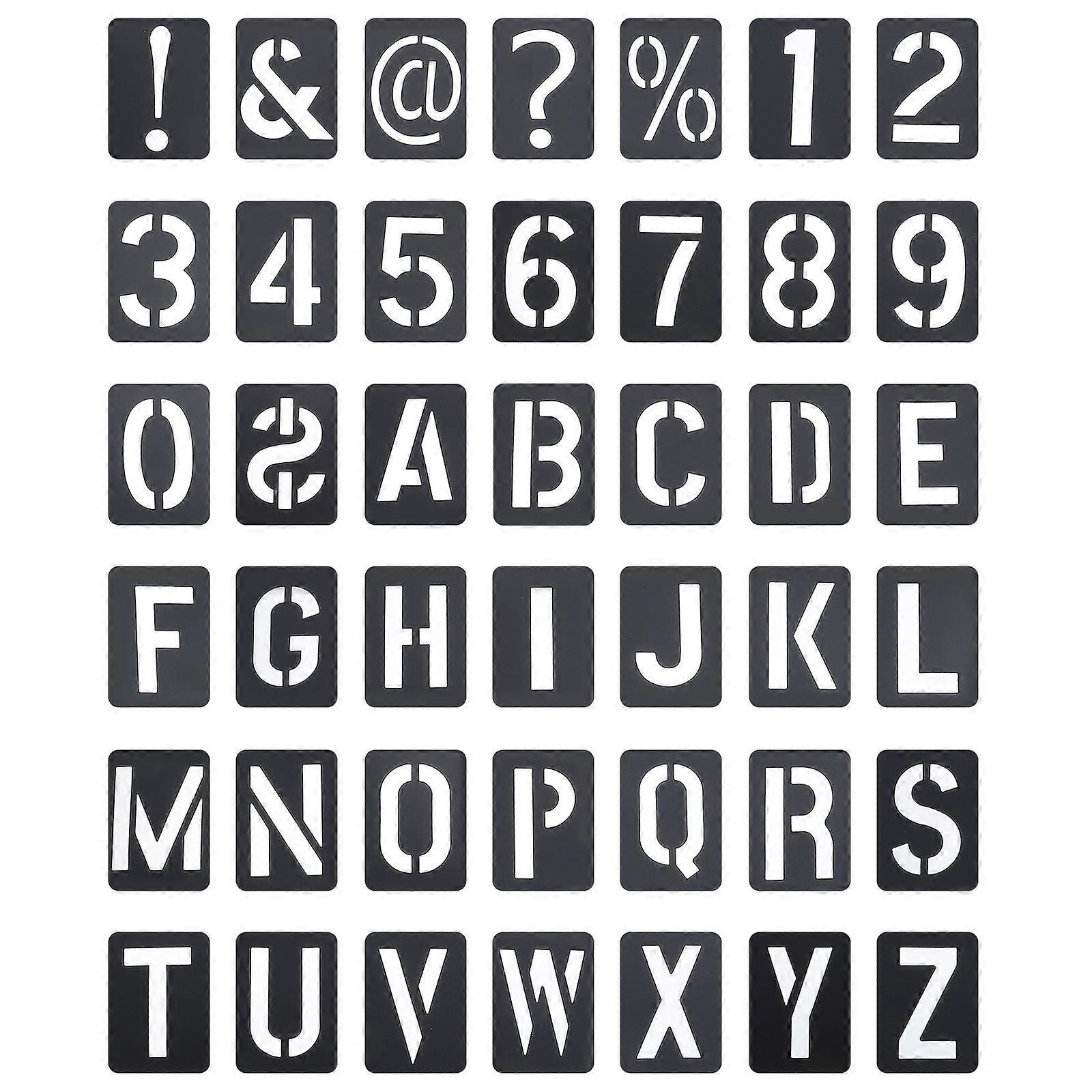 42pcs Alphabet Number Stencils Templates Graffiti Hollowed Out