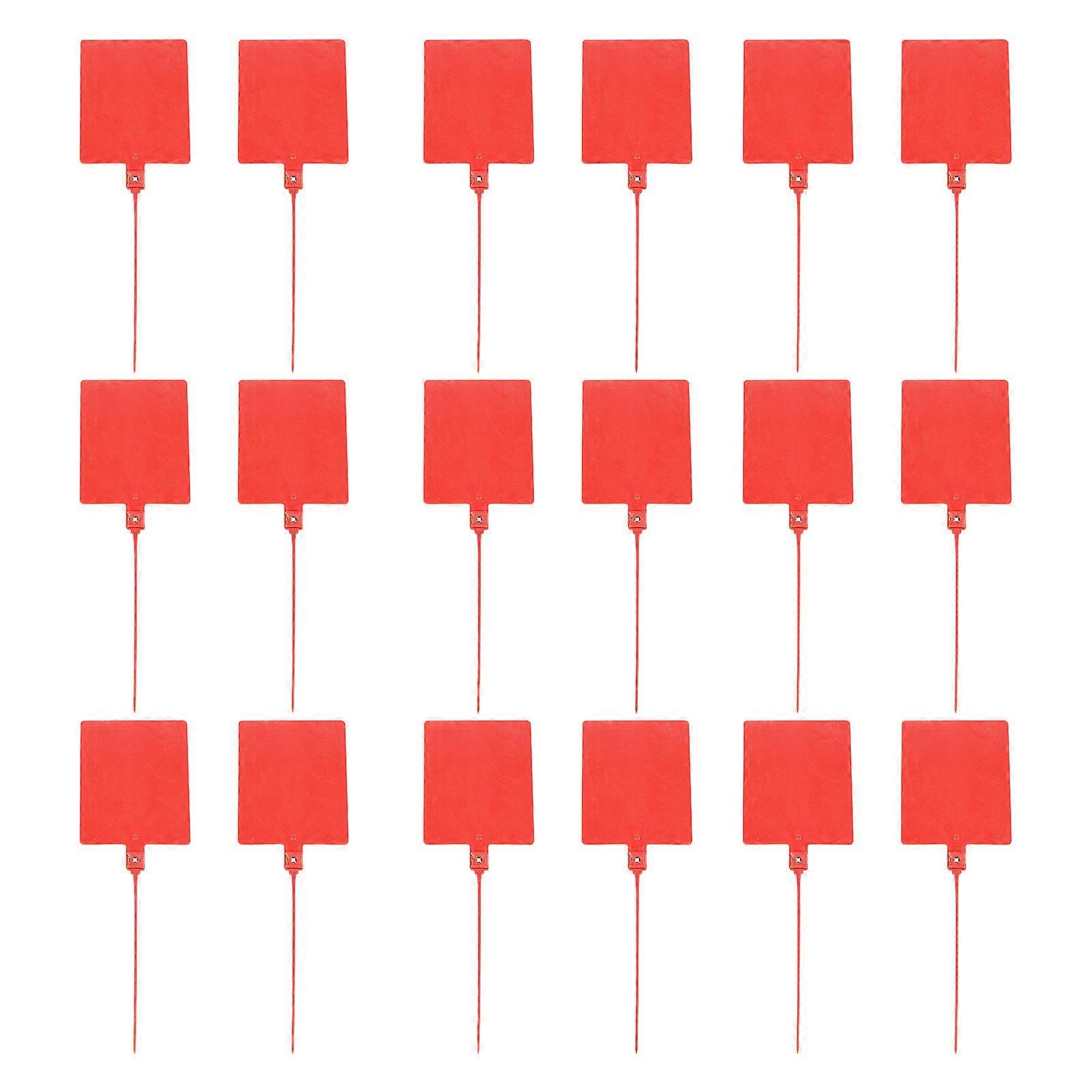 Cable Labels with Tag for Easy Identification Red Plastic Wire Zip Ties for Storage Use 100 Pcs
