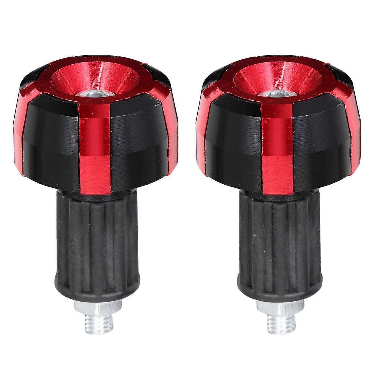 Motorbike Handlebar Plug Made of Durable Aluminium Alloy in Bright Red Color Fits Most Bikes