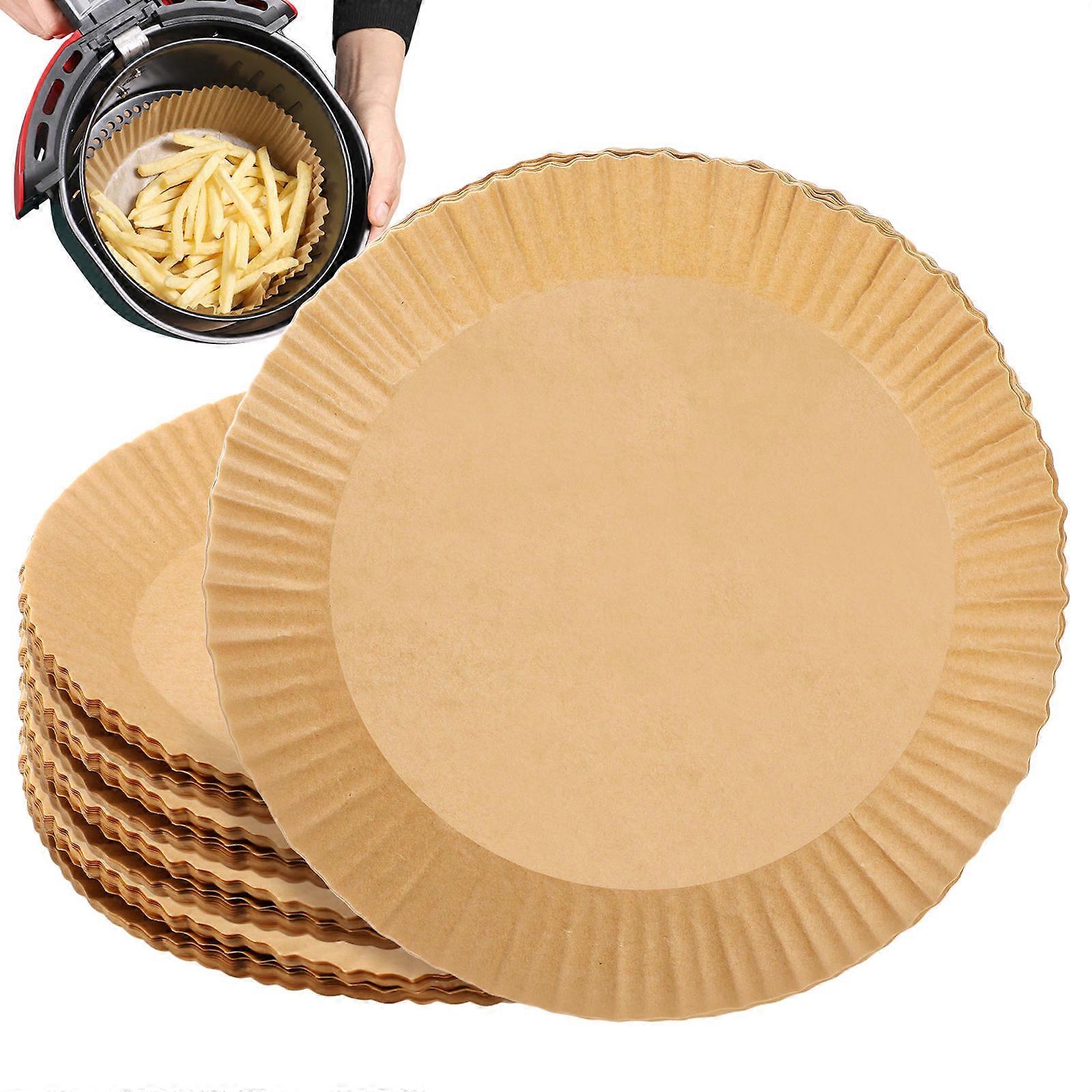 Air Fryer Paper Liners For Kitchen Use Rectangular Golden Oil Absorption 100Pack