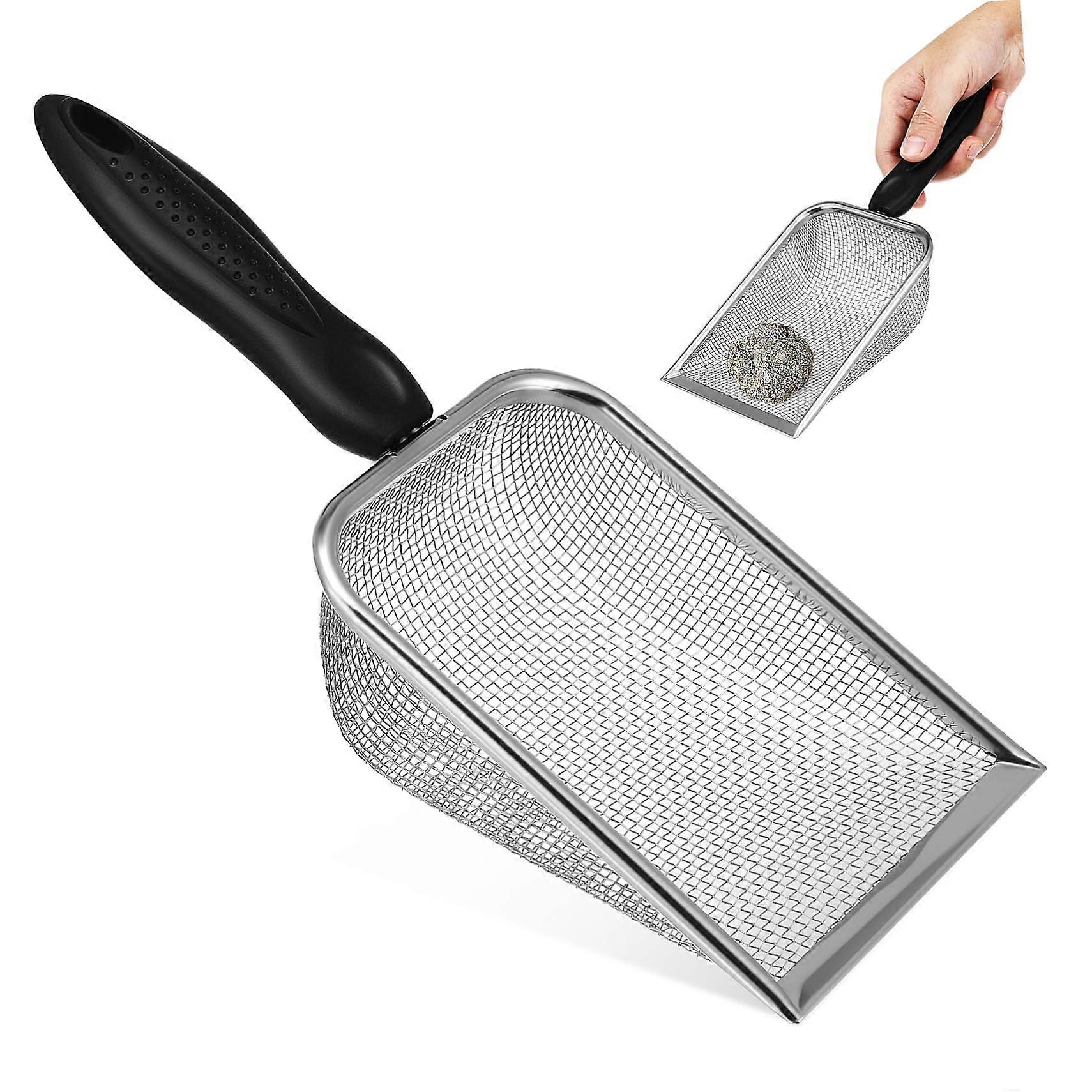 Cat litter scoop, ergonomic cat litter scoop with fine holes for easy and durable use for cat litter and versatile applications.