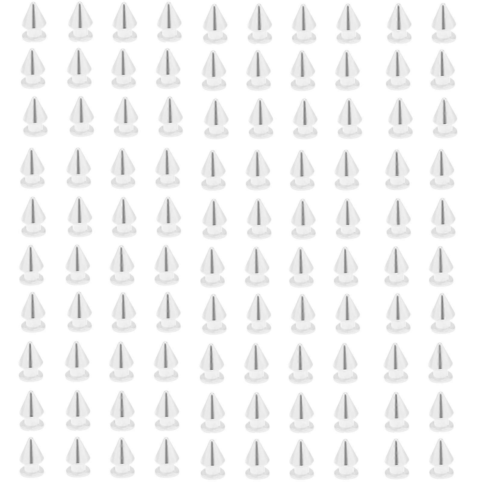 Sturdy Alloy Decorative Screws Punk Rock Accessories for Clothing Customizationed Without Tool Required  silver