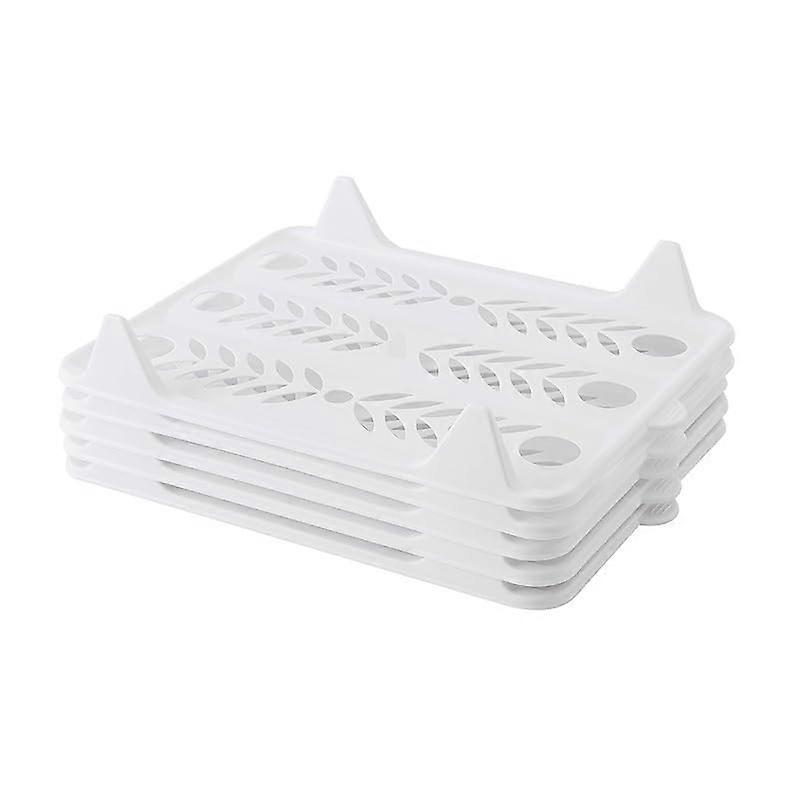 Set of 5 white, foldable dresses, multifunctional, collapsible, 38 x 29 cm, portable storage tool, quick organization for sweaters/Tshirts/shirts.