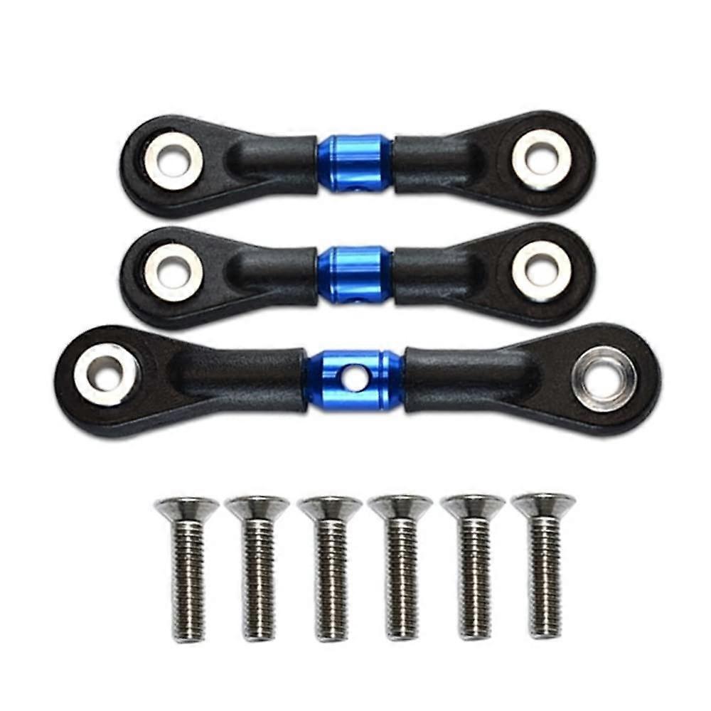3 Lenkstange Servostange für TT02 TT02T 1/10 RC Upgrade Teile Zubehör, Blau, Hochwertige Materialien, Kompatibel mit -02-02T