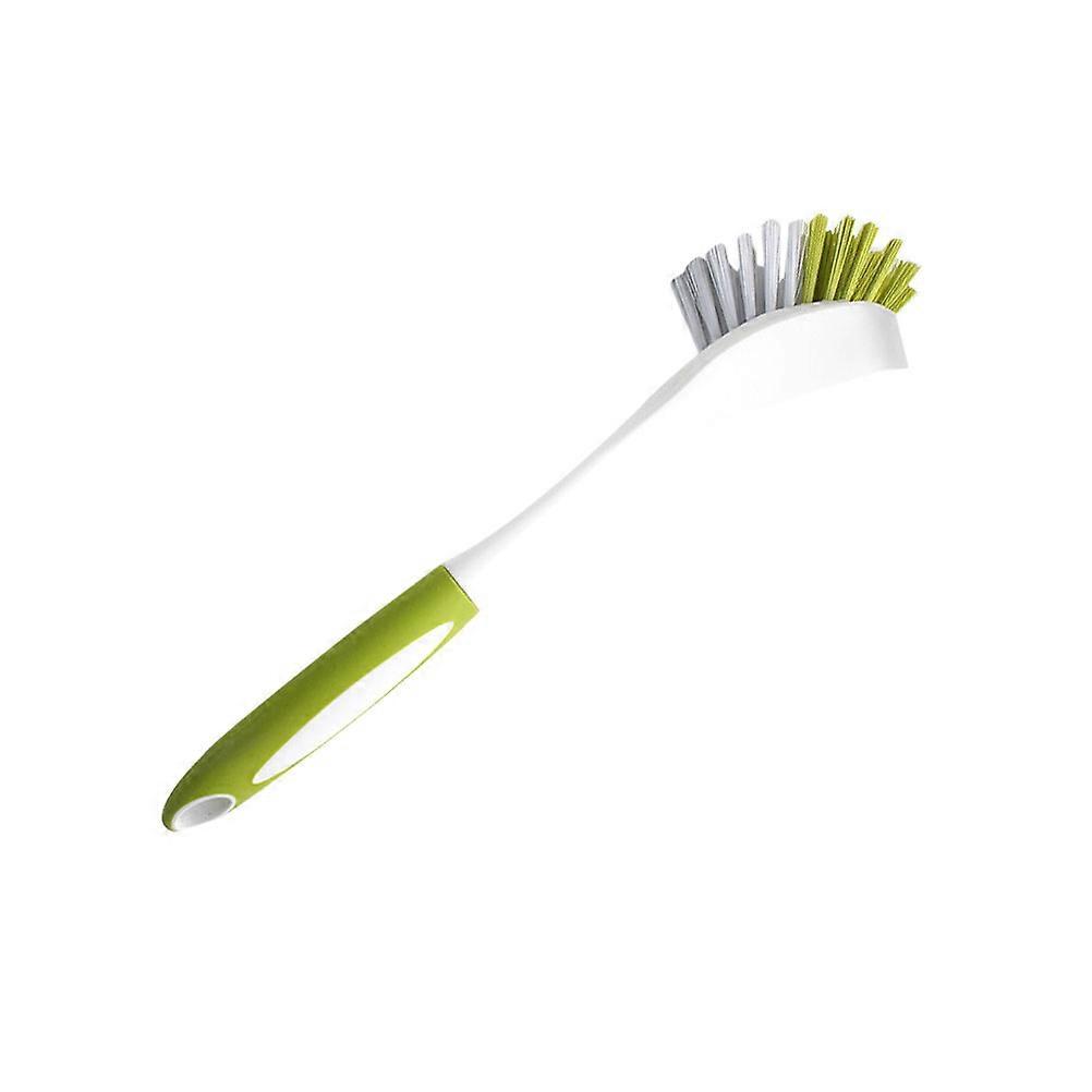 Long Handle Pot Brush with Hard Bristles for Kitchen Cleaning – Slip Grip Dish Brush and Efficient Sink & Pan Scrubber for Home and Restaurant Use –