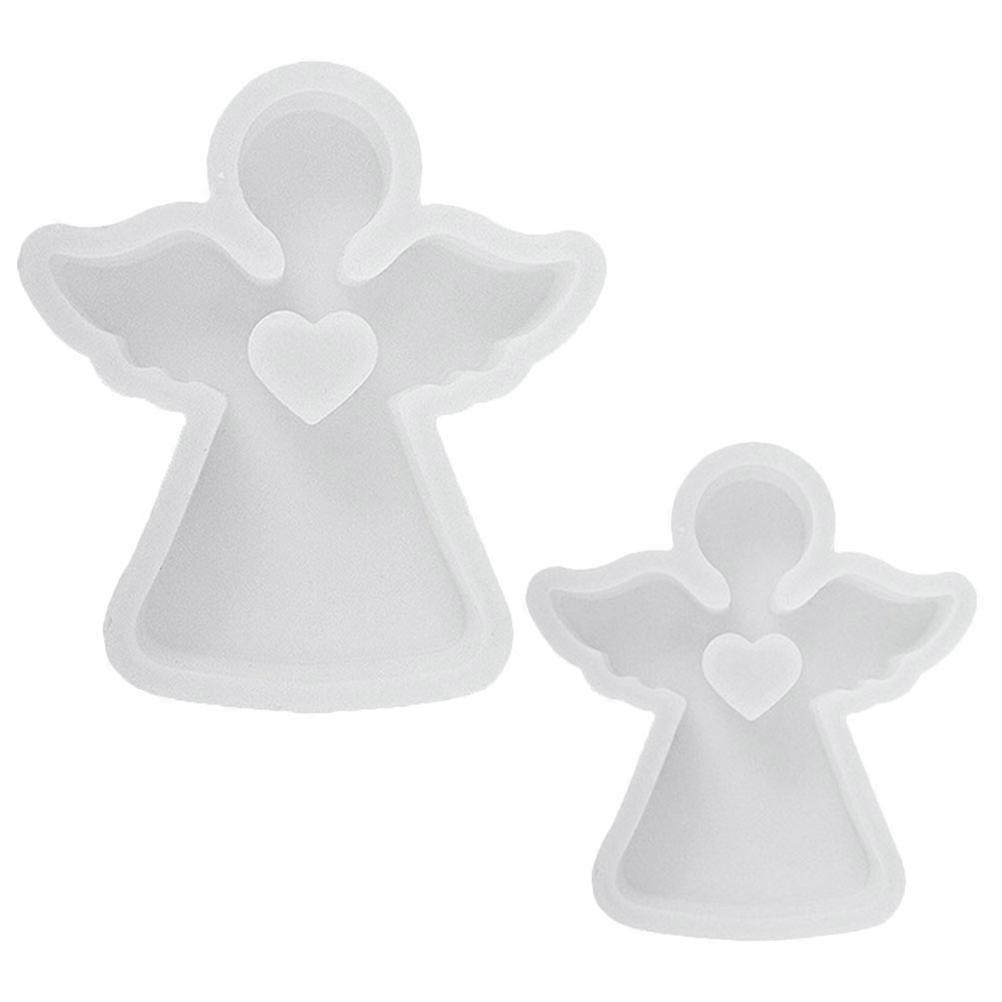 Angel Silicone Molds for Making Candles at Home White Color Safe Durable Easy to Use 2 Pieces