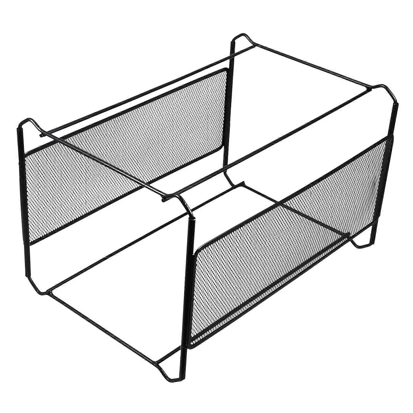 File Organizer Book Storage Rack Mesh File Holder Office Magazine Holder for Storage Rectangular Shape 1Pcs