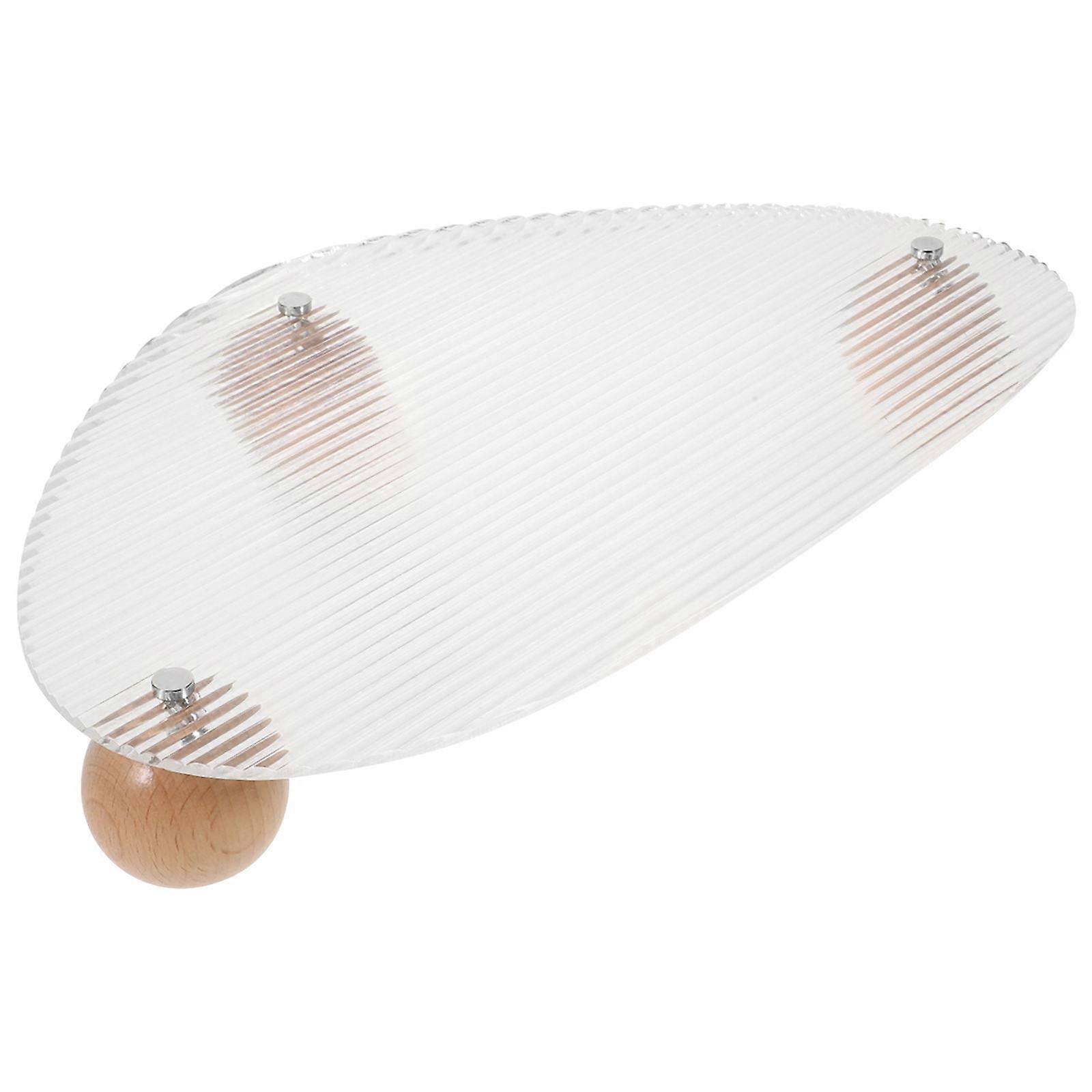 Transparent Acrylic Vanity Tray for Dresser Countertop Storage Rack with Stripe Design