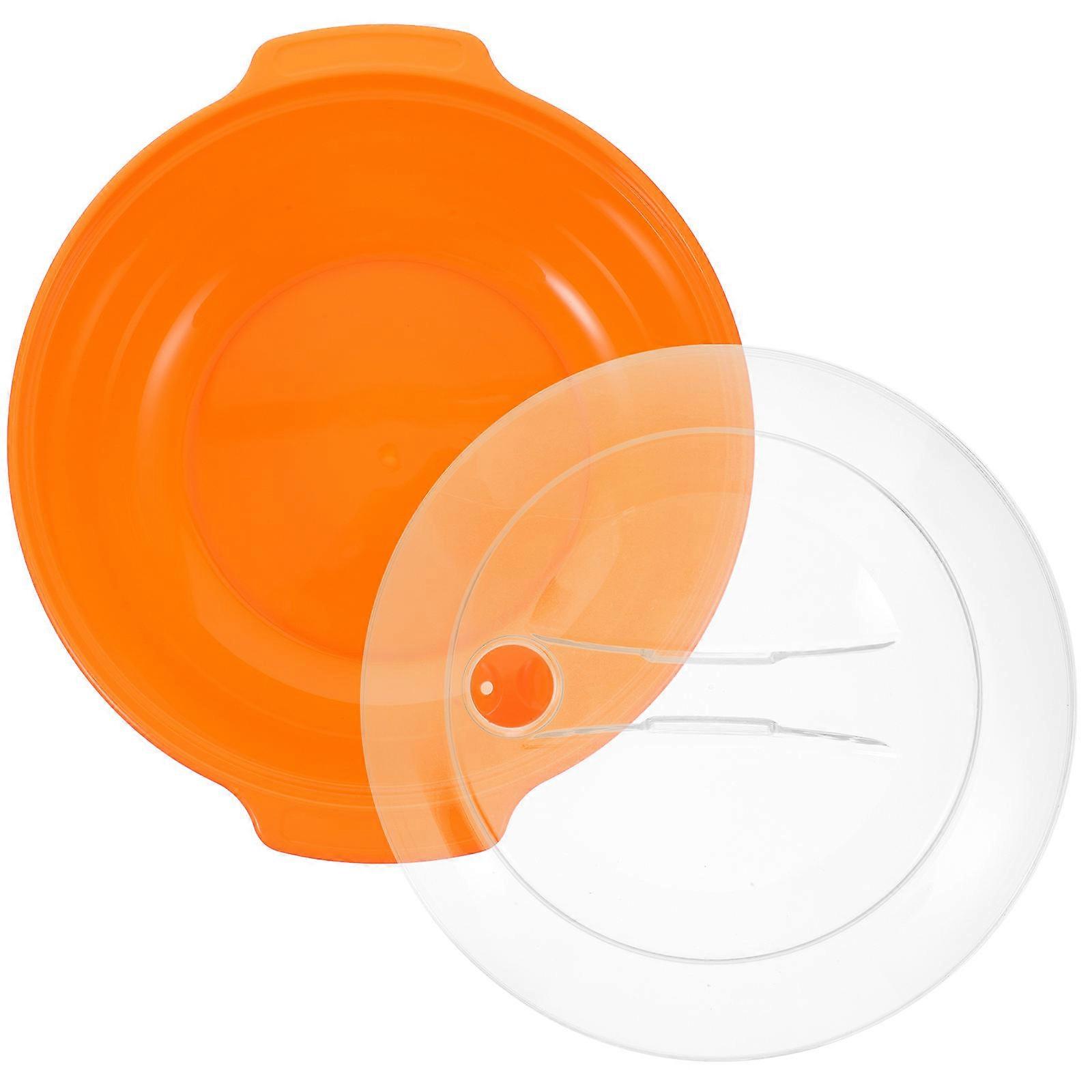 Serving Bowls With Lids Unbreakable Bowls For Home Users Orange 25X22CM Fruits And Vegetables Storage 1Pack