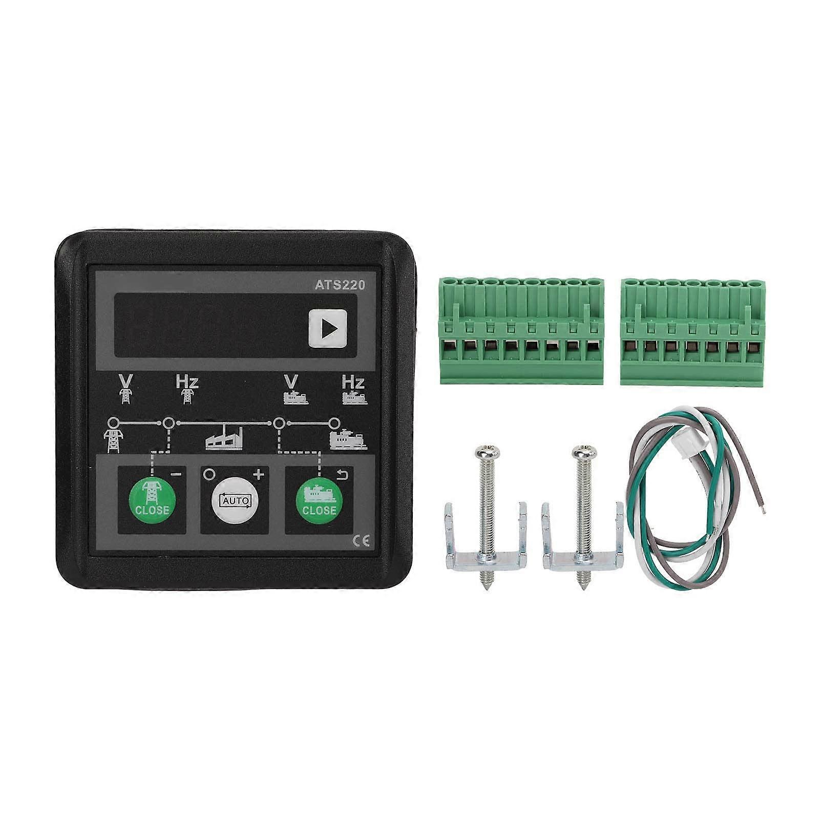 IP54 ATS220 AC30300V NetworkGenerator Power Controller, Automatic Switching Module with LED Display, Voltage/Frequency Simulation Control