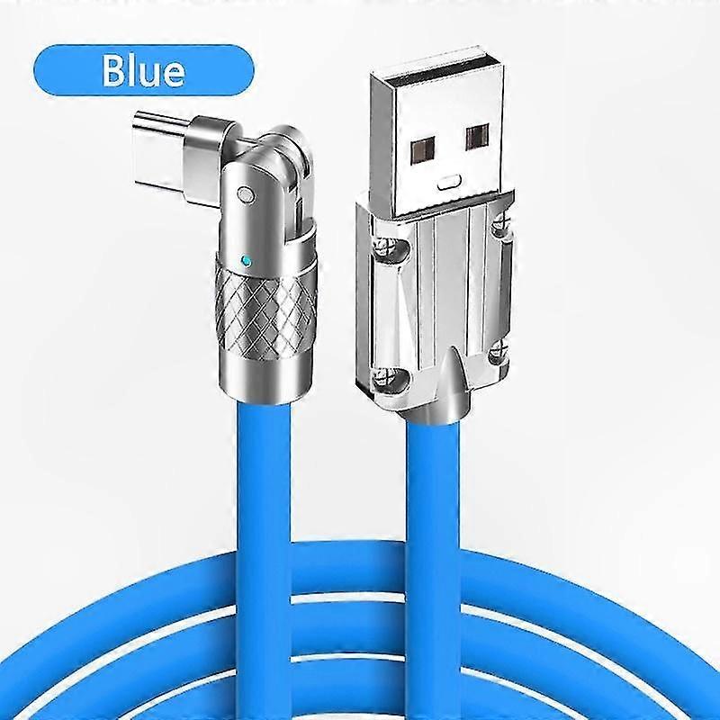 6A Fast Charge USB-C Cable with 180° Rotating Elbow for Smartphones and Devices