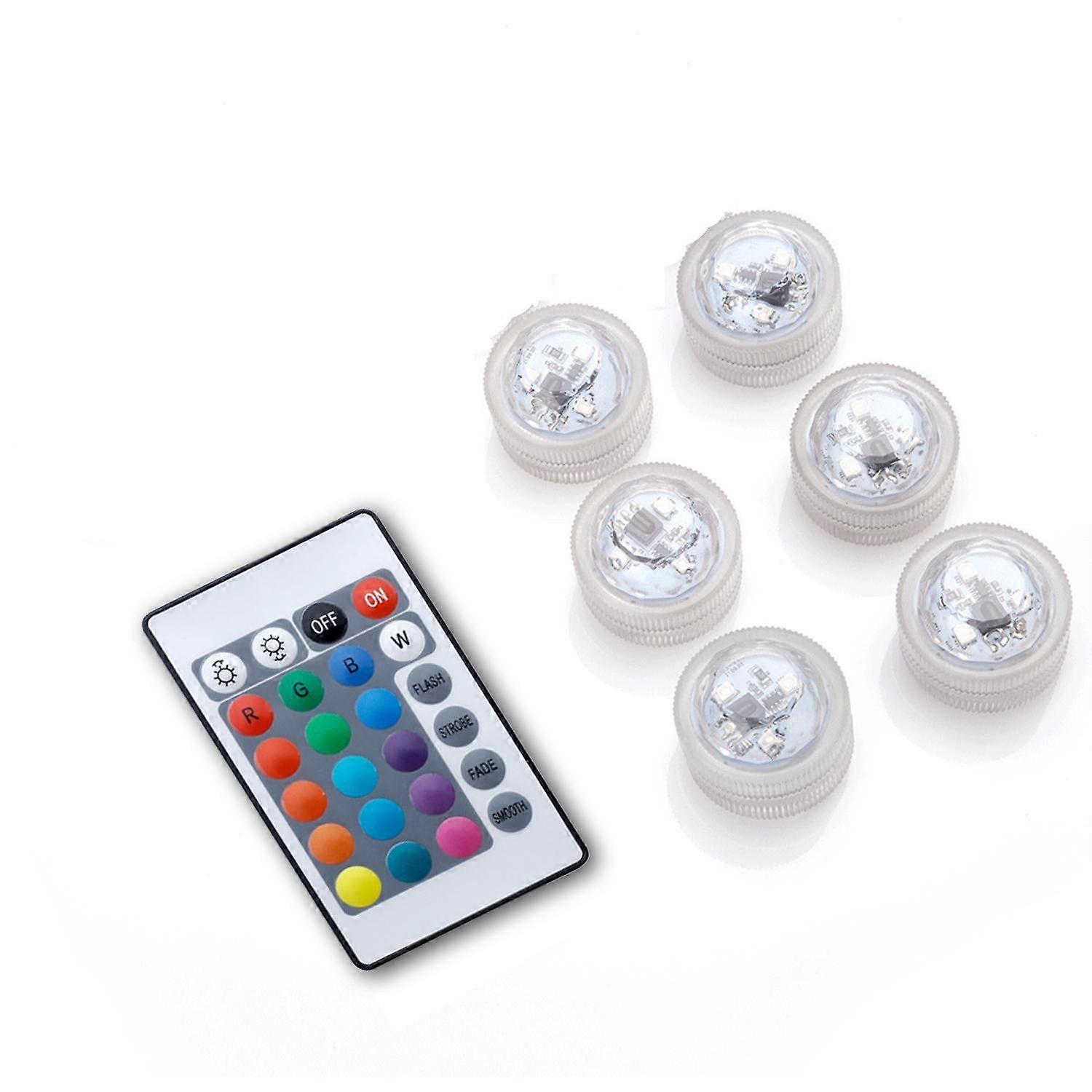 Submersible LED Lights with Remote Control, 3 Color Changing, IP68 Waterproof for Pool and Garden Decoration