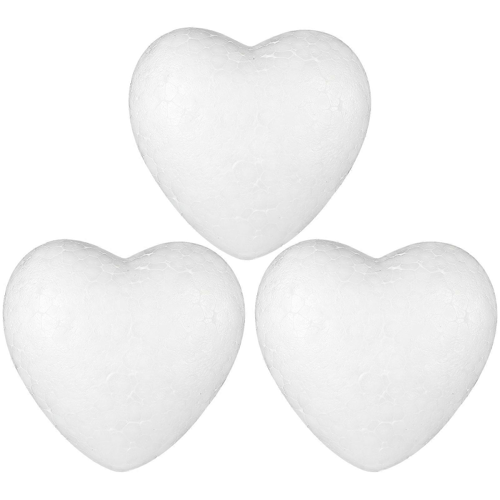 Foam Heart Balls for DIY Craft Projects and Valentine's Day Decor 10cm White