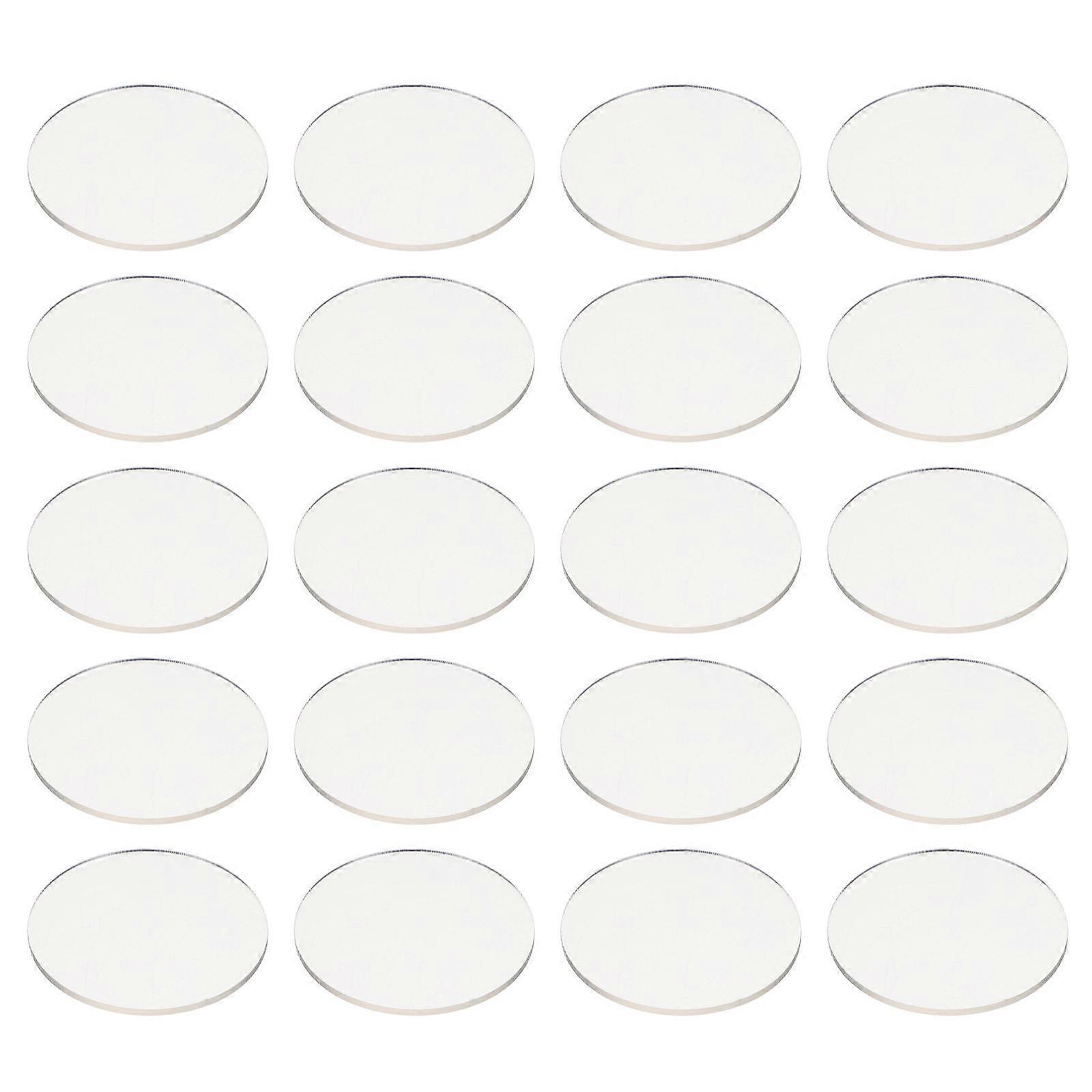 30Pcs Round Transparent Acrylic Blank Circles for DIY Crafts Painting Boards