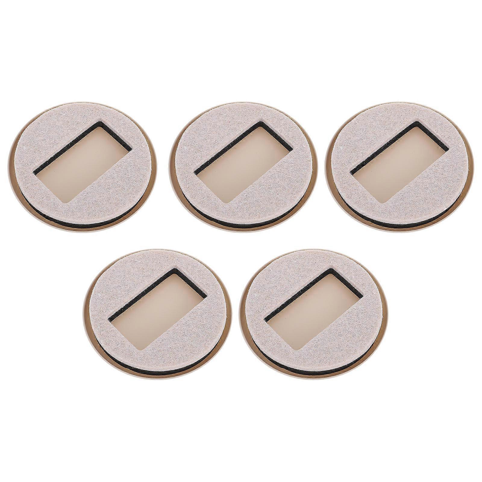 Felt Floor Protectors   5pcs Non Slip Caster Cups for Furniture, Chair Wheels & Beds   Durable Fixators to Prevent Scratches & Reduce Noise on