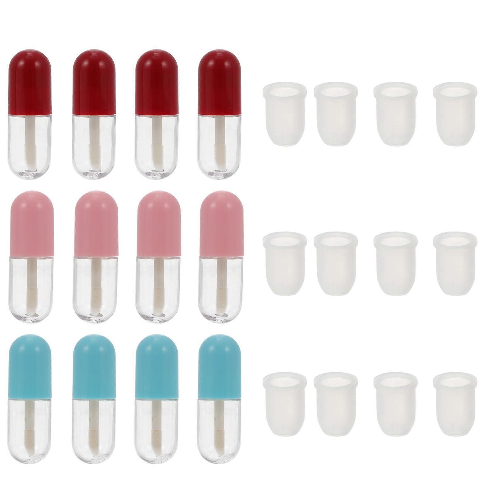 Portable Lipstick Tubes for Storage Use 12pcs Transparent Plastic Sample Tubes 0.35oz
