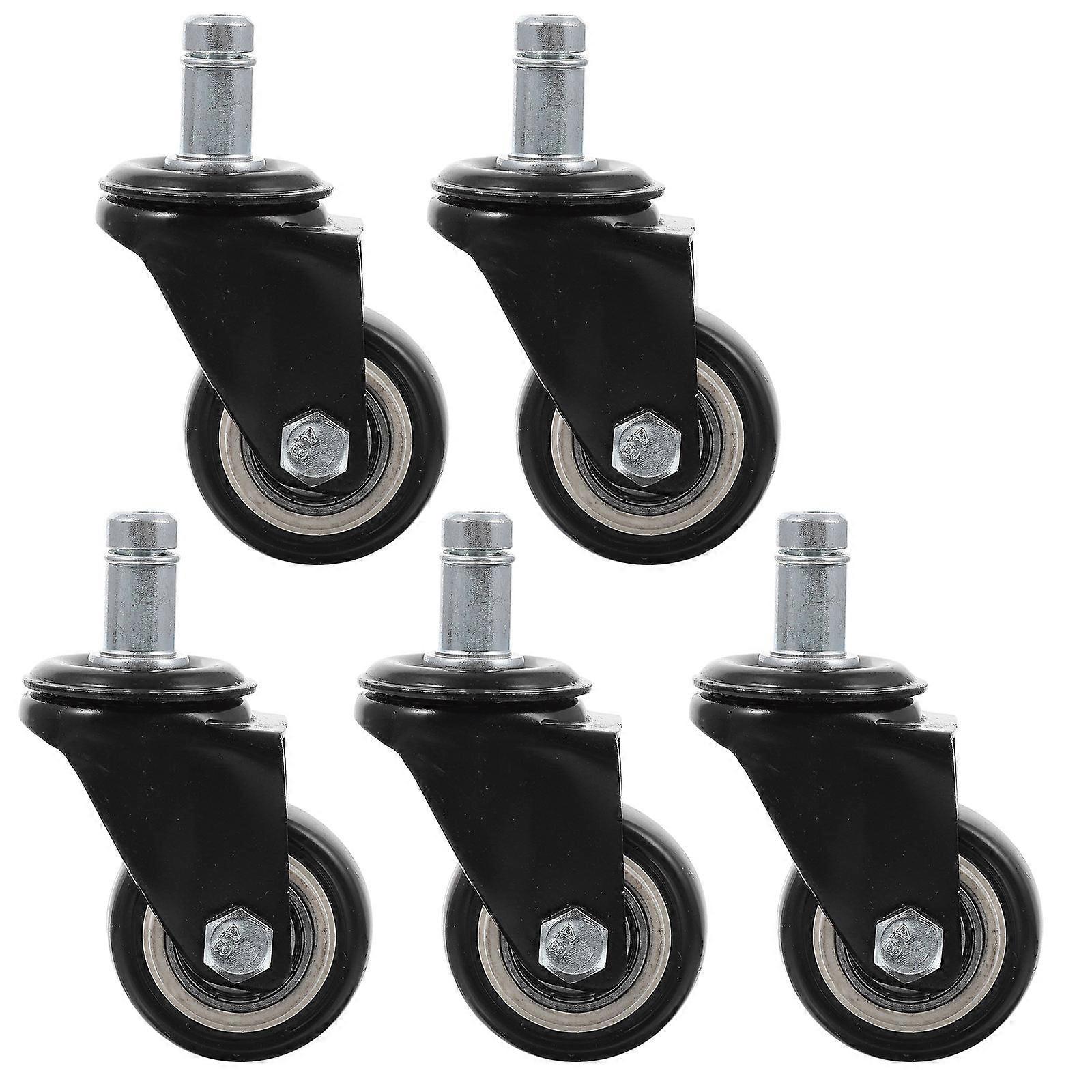 5pcs Office Chair Caster Wheels with Directional Swivel Design for Smooth Mobility – Compatible with Desks, Gaming Chairs, and Other Furniture