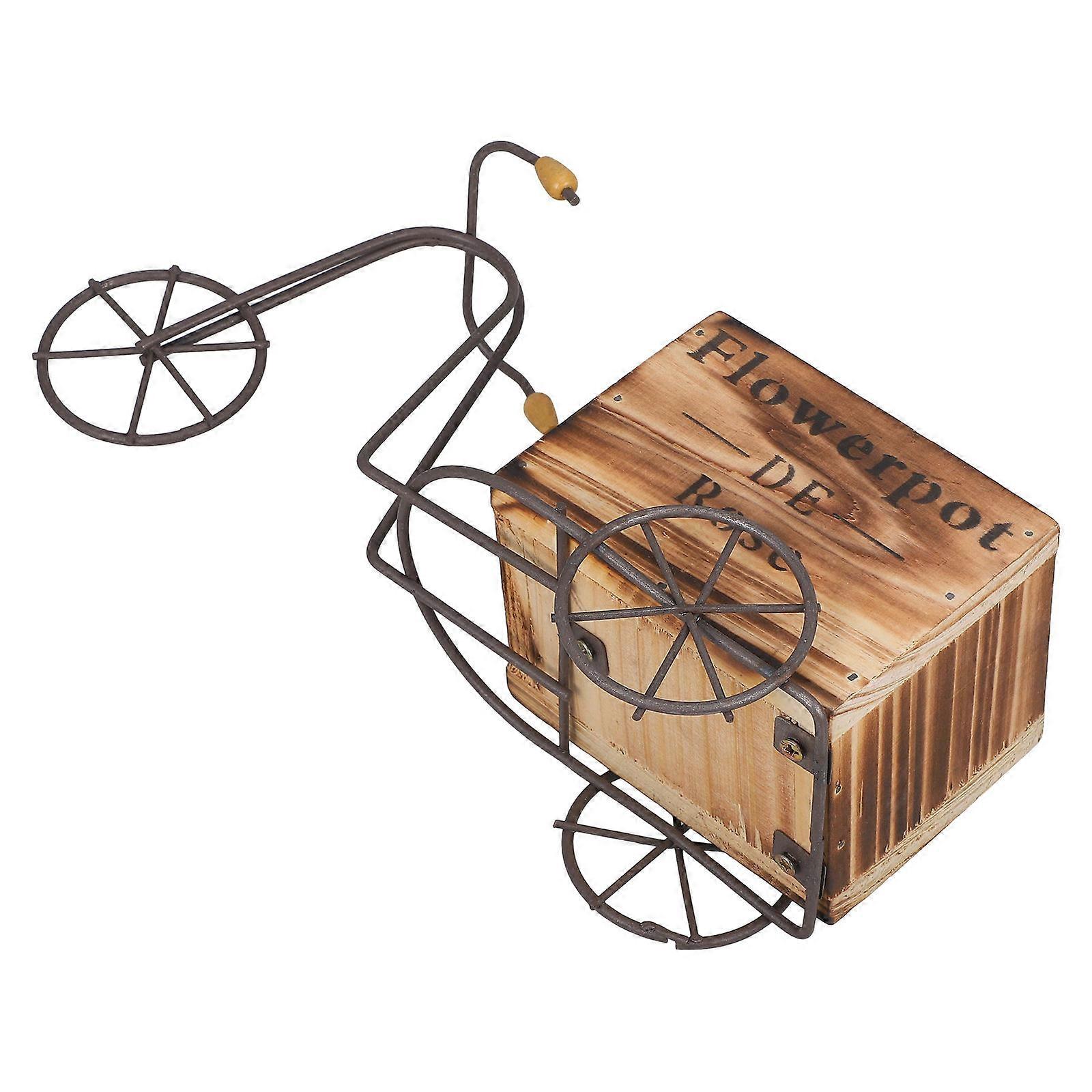 Vintage Iron Bicycle Model Decoration for Flower Pot Use