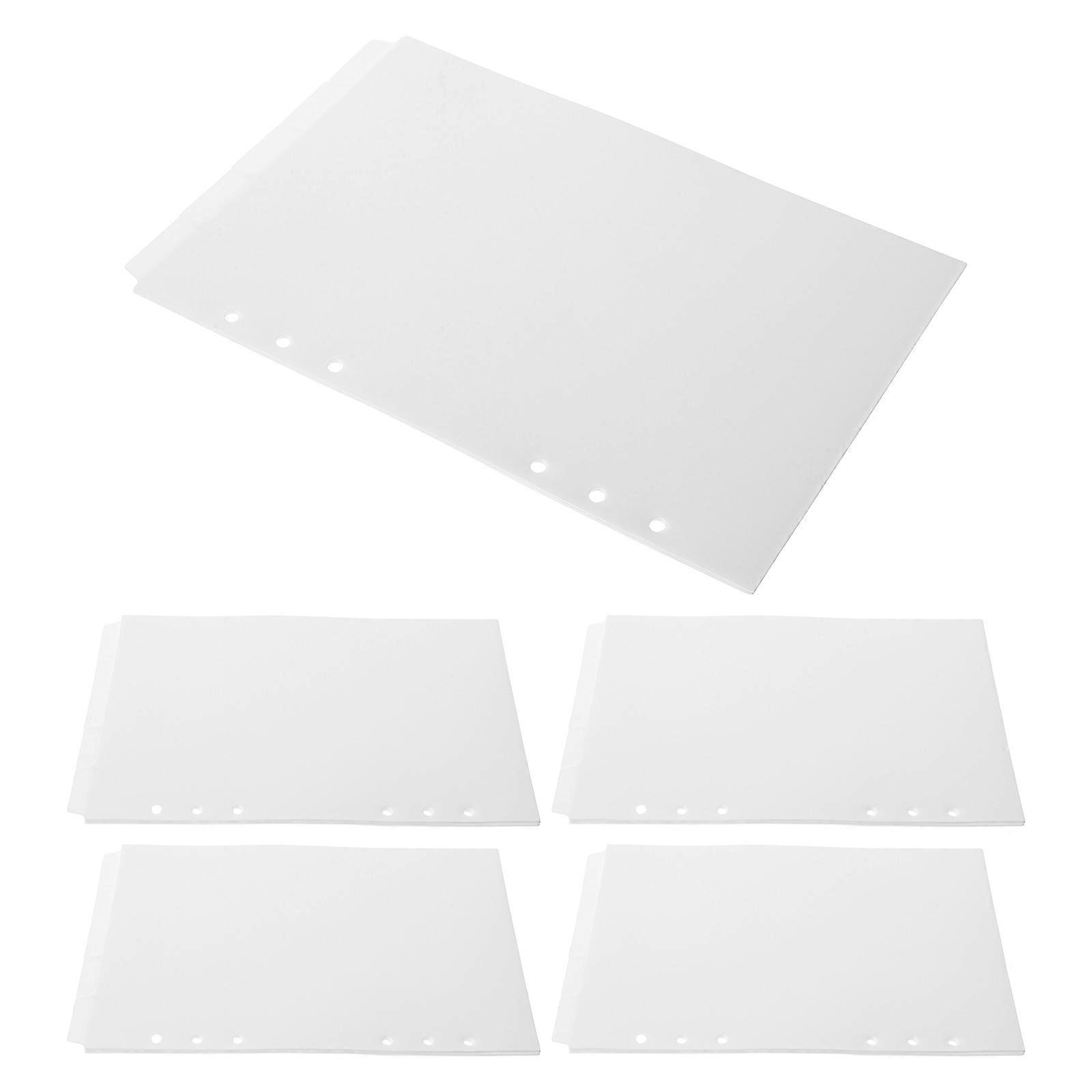 Folder Section Dividers White Removable Tabs Suitable For General Users A5 Size Enhancing Organization 25Pcs