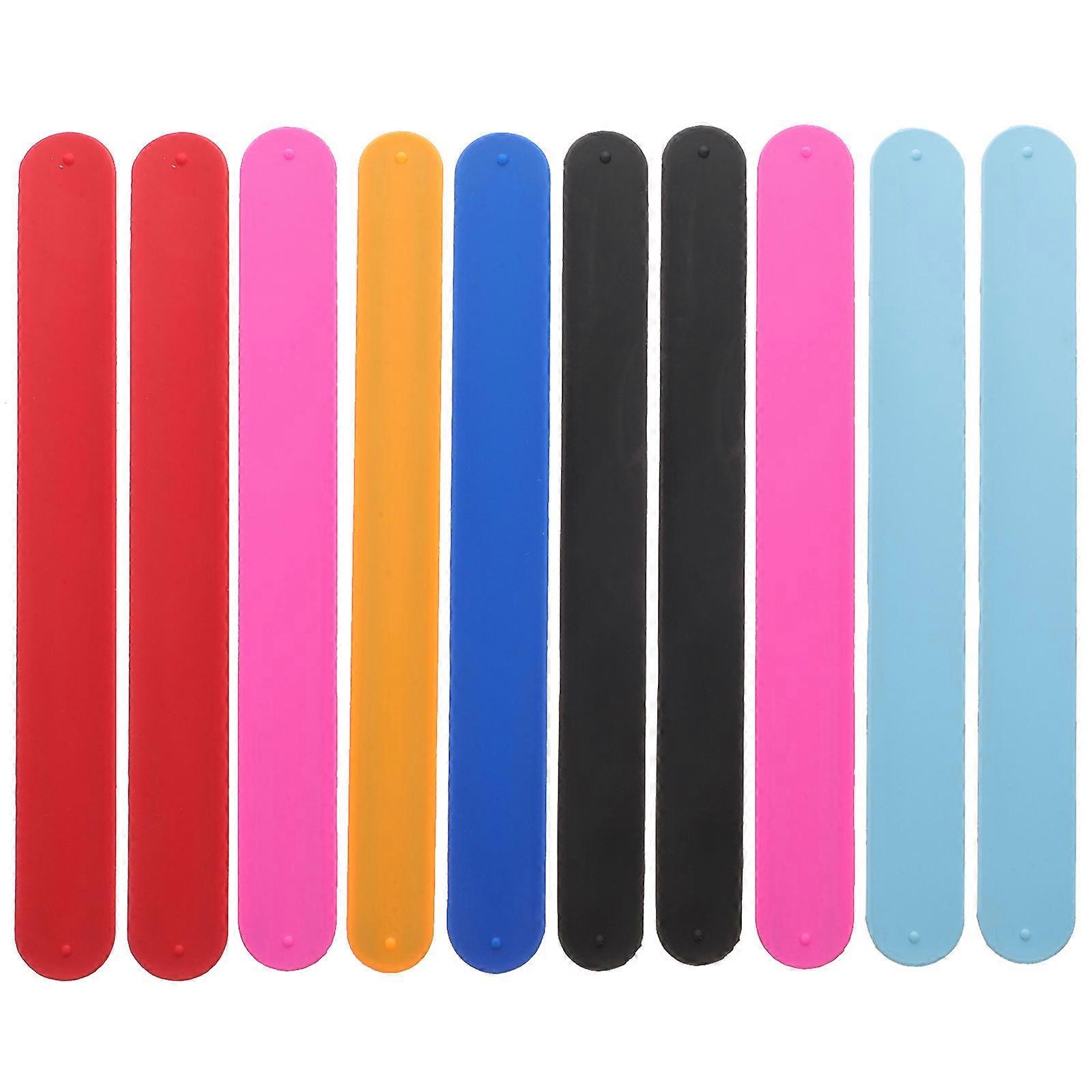 Silicone Slap Bracelets Pack of 10 – Soft & Comfortable Wrist Accessories for Parties, Events, and Playtime