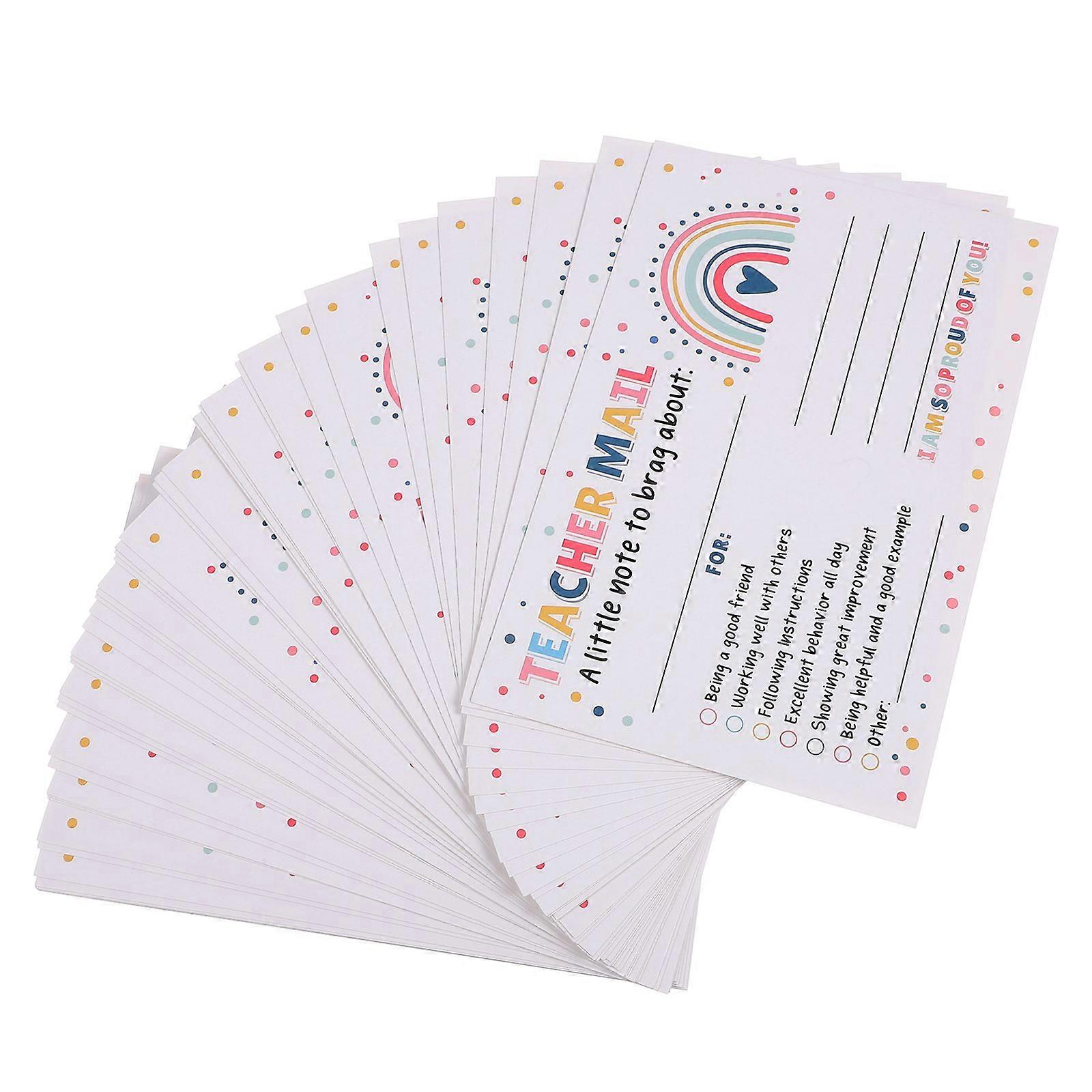 50 Teacher Mail Notes To Parents - Classroom Incentive Cards For Good Behavior & Motivation